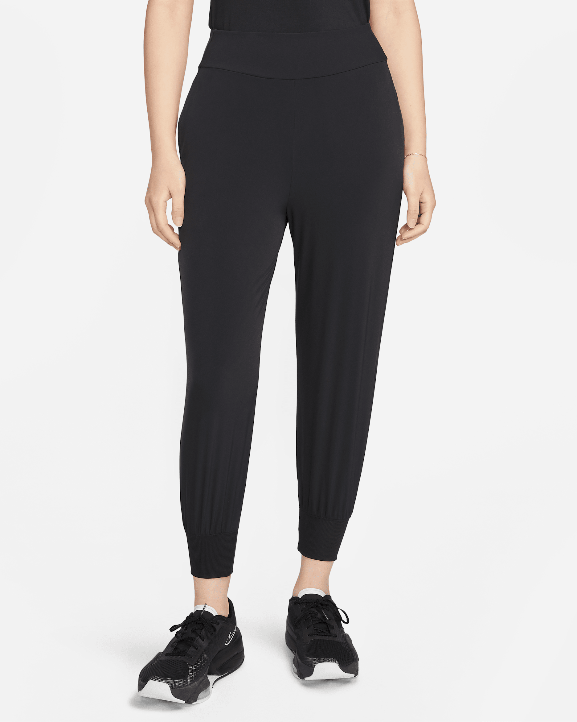 กางเกงจ๊อกกิ้งเอวปานกลาง 7/8 ส่วนผู้หญิง Nike Dri-FIT Bliss - ดำ/Clear