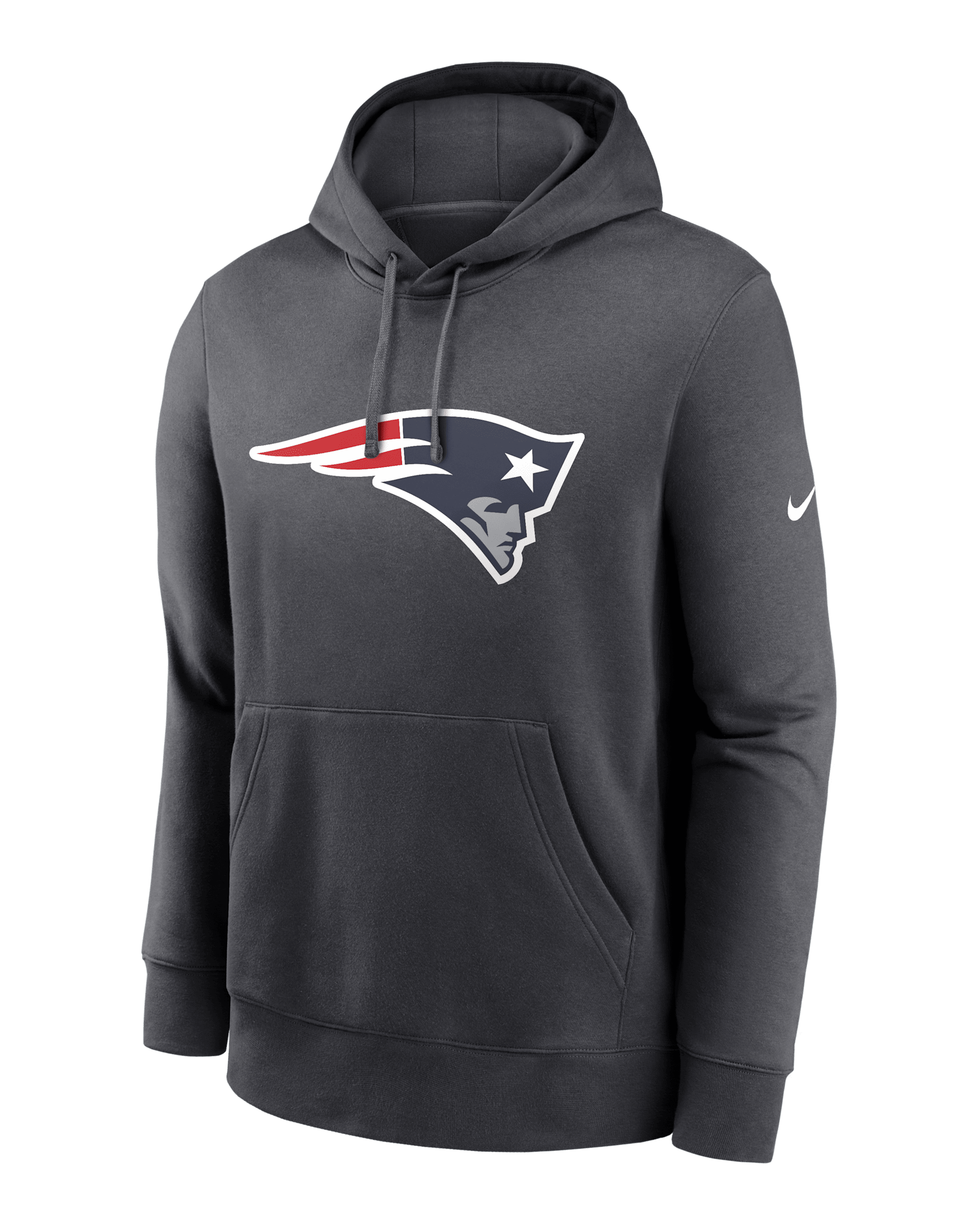 Sudadera con gorro sin cierre Nike de la NFL para hombre New England Patriots Club Logo - Antracita