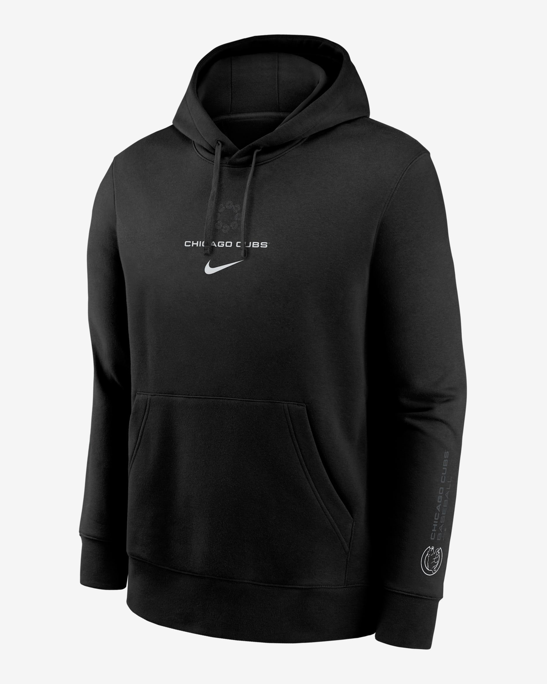 Chicago Cubs Fashion Club Men's Nike MLB Pullover Hoodie - Black