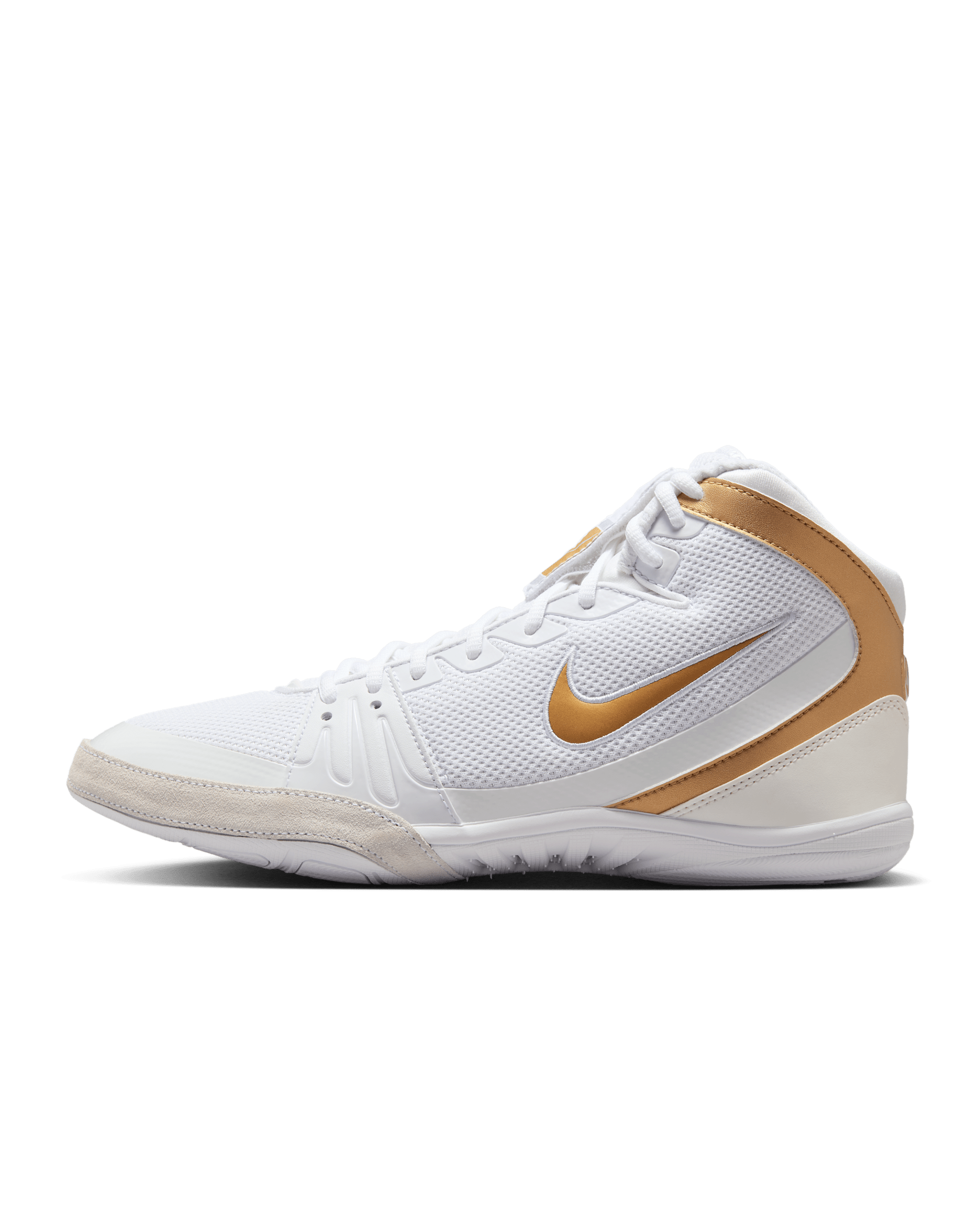 Nike Freek Men's Wrestling Shoes - White/Wolf Grey/Metallic Gold