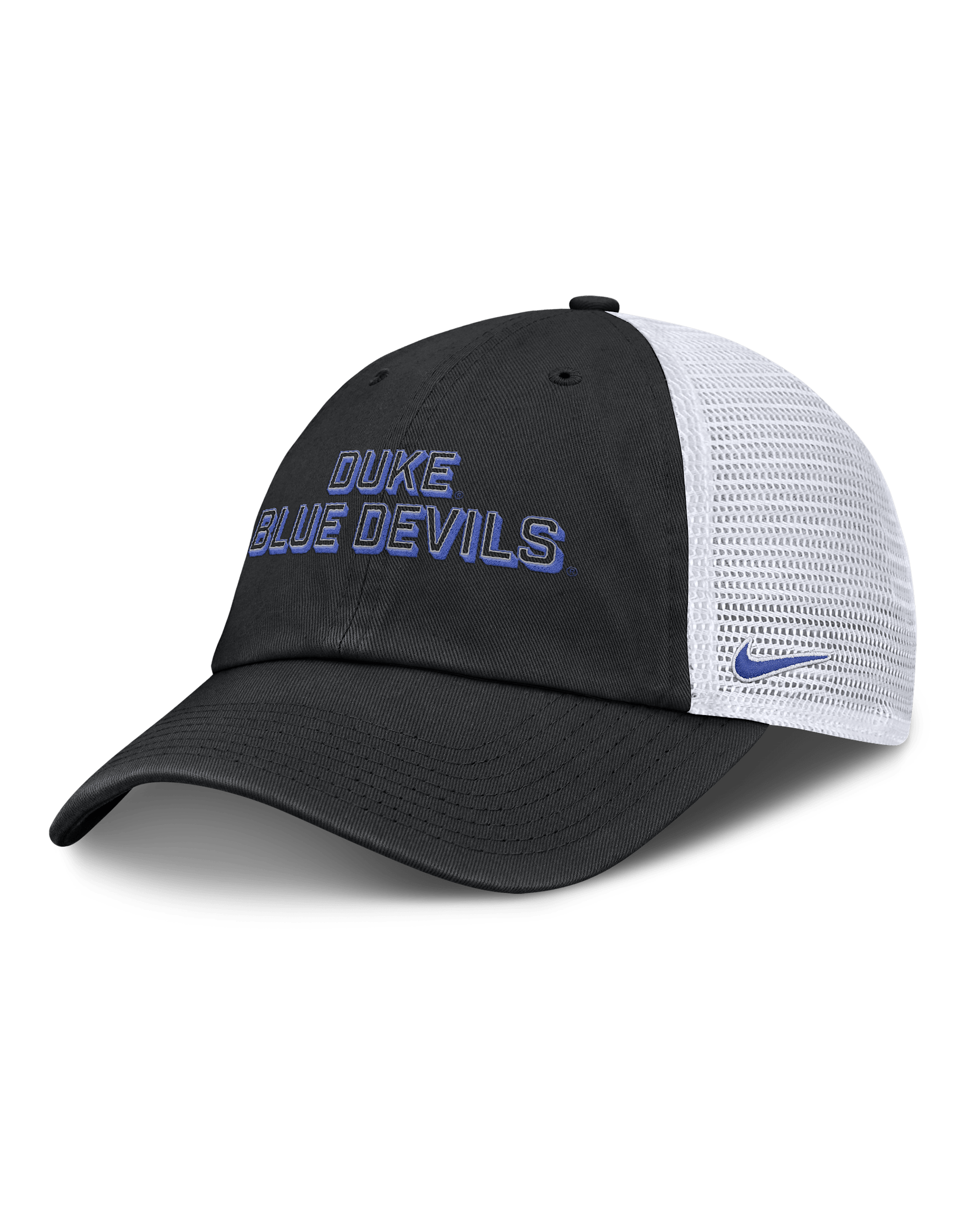 Gorra de rejilla universitaria Nike ajustable para hombre Duke On-Field Club Gameday - Negro