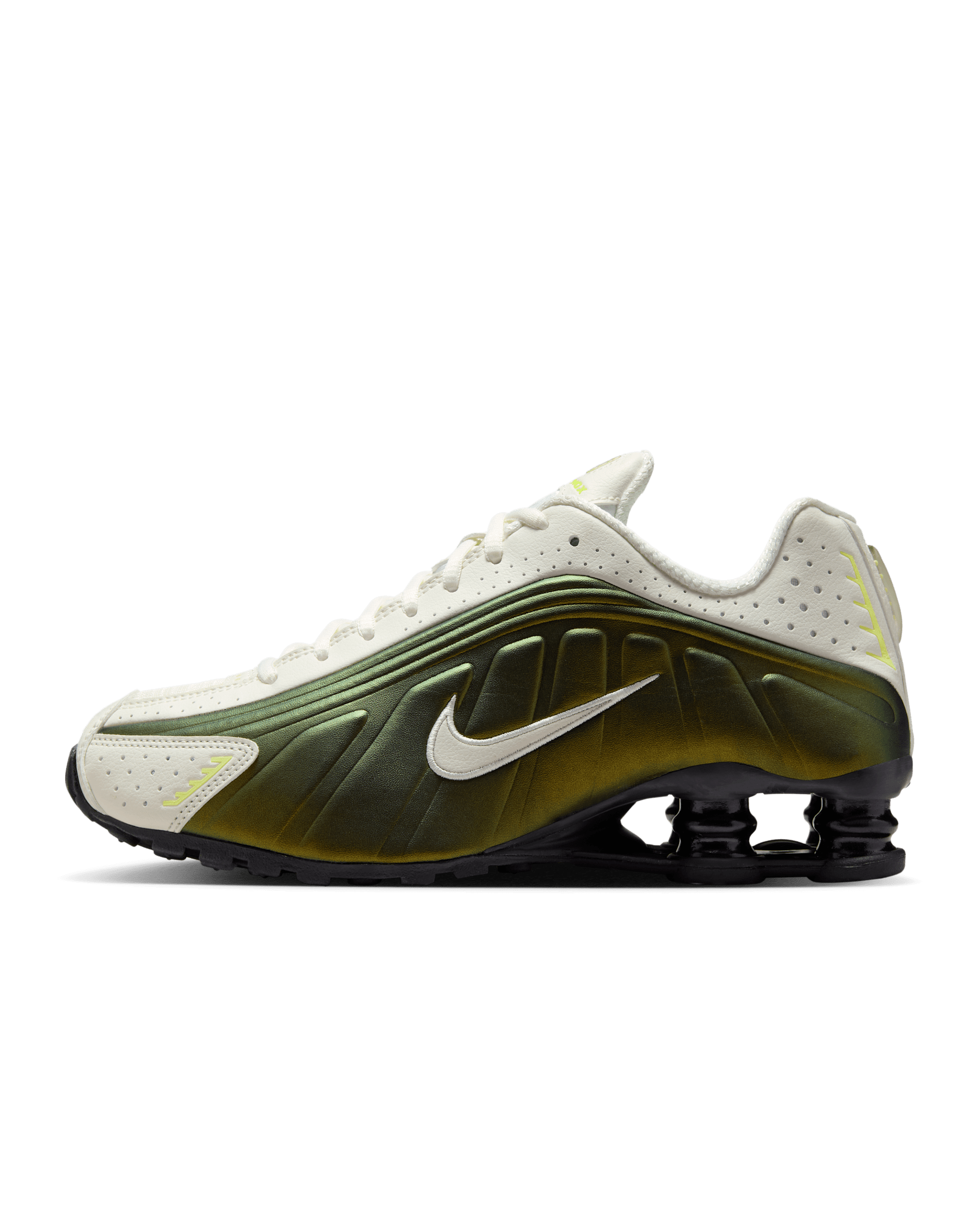 나이키 샥스 R4 여성 신발 - 세일/오프 누아르/라이트 레몬 트위스트