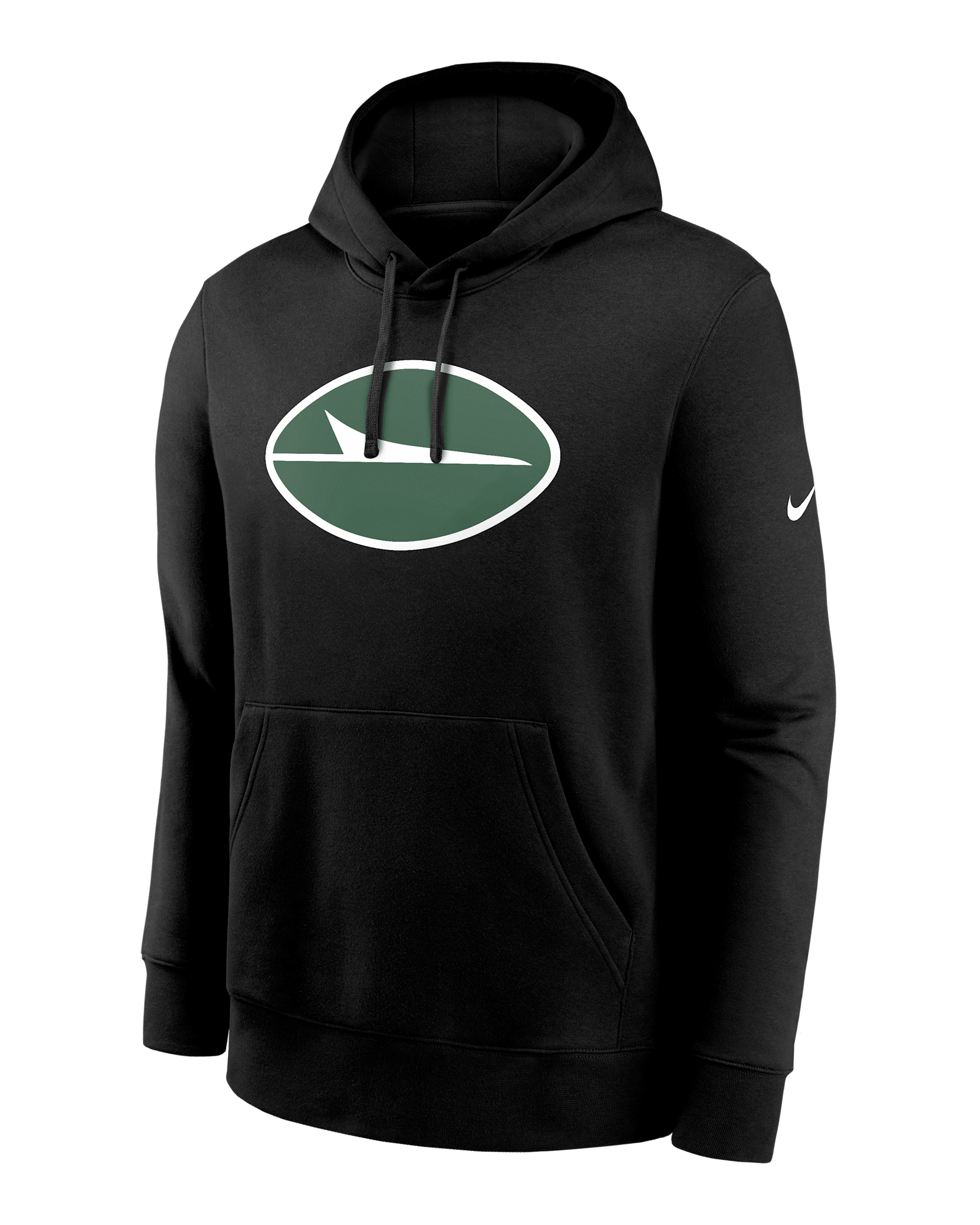 New York Jets Club Logo Men's Nike NFL Pullover Hoodie - Black