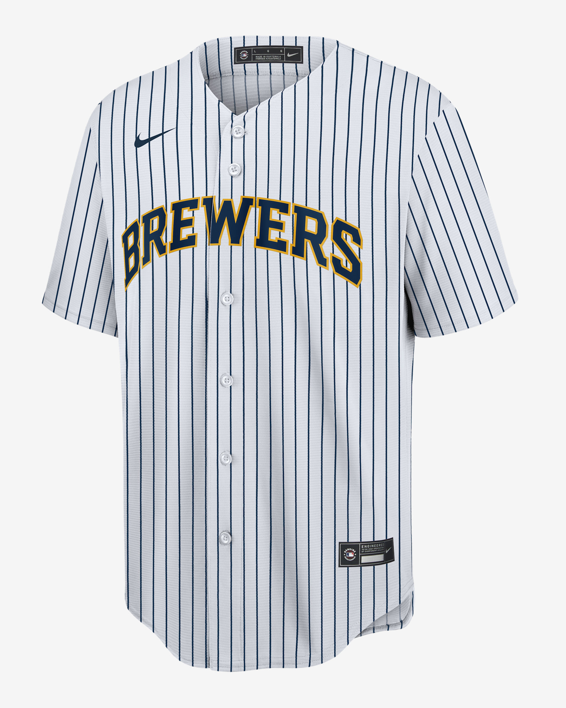 Jersey de béisbol Replica para hombre MLB Milwaukee Brewers (Christian Yelich) - Blanco/Azul marino