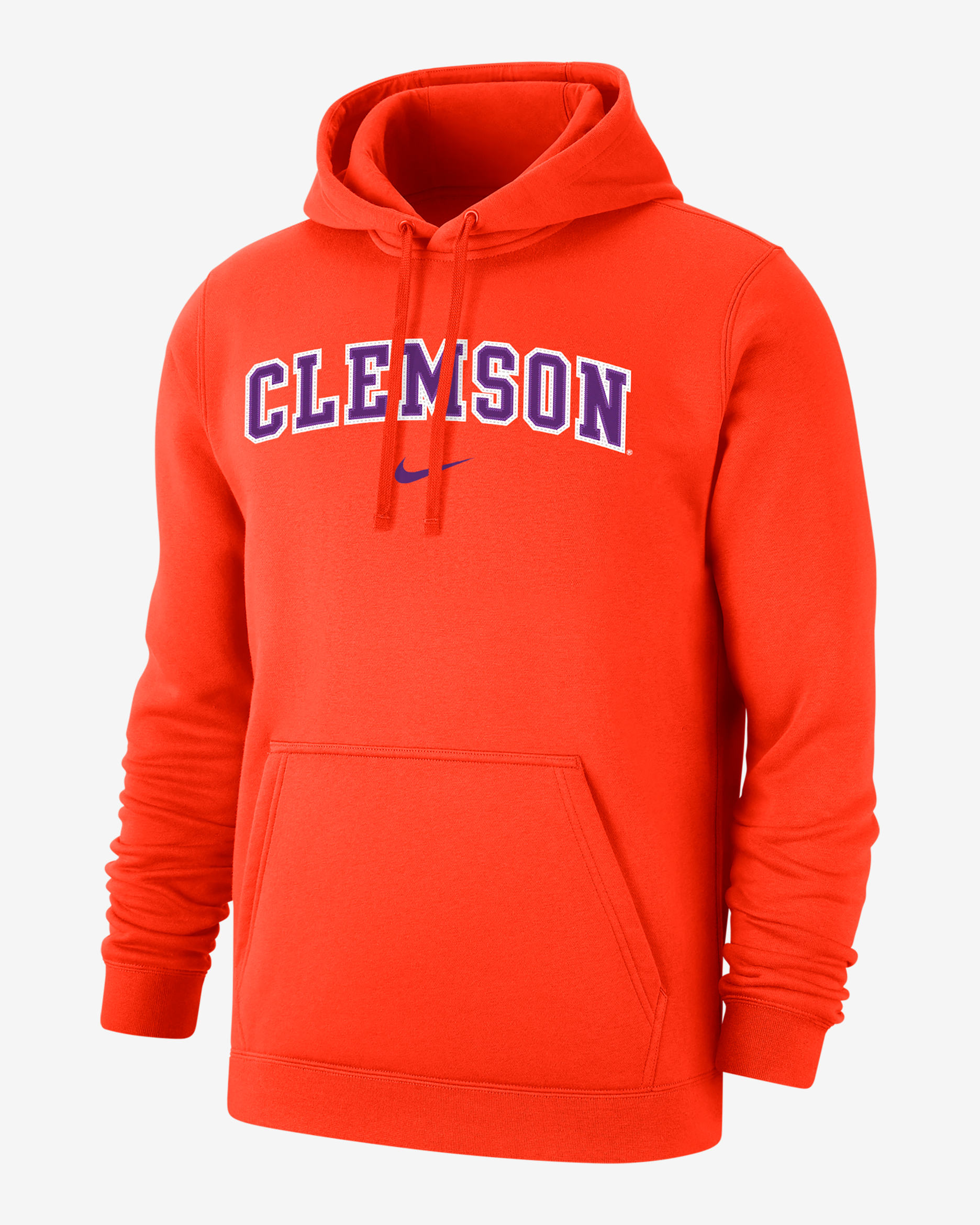 Clemson Club Fleece Men's Nike College Arch 365 Hoodie - Team Orange