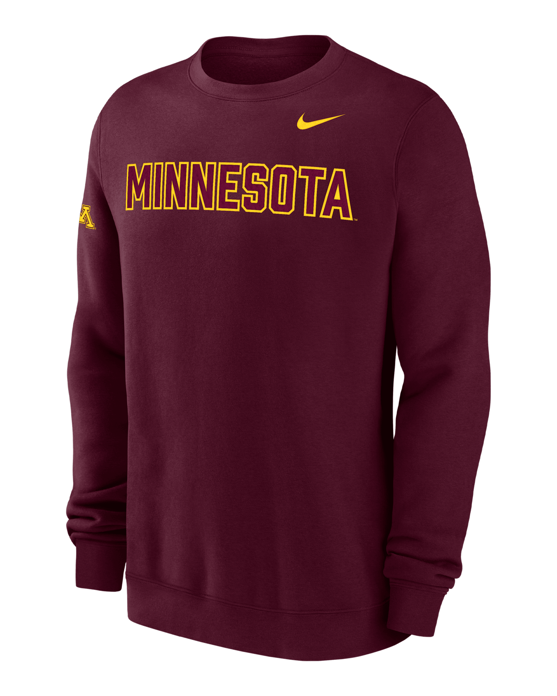 Minnesota Club Fleece Men's Nike College Crew-Neck Sweatshirt - Deep Maroon