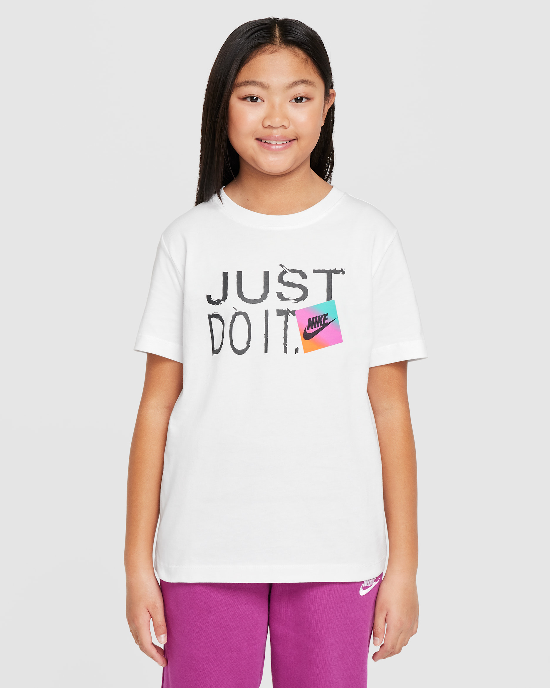 Playera para niños talla grande Nike Sportswear - Blanco