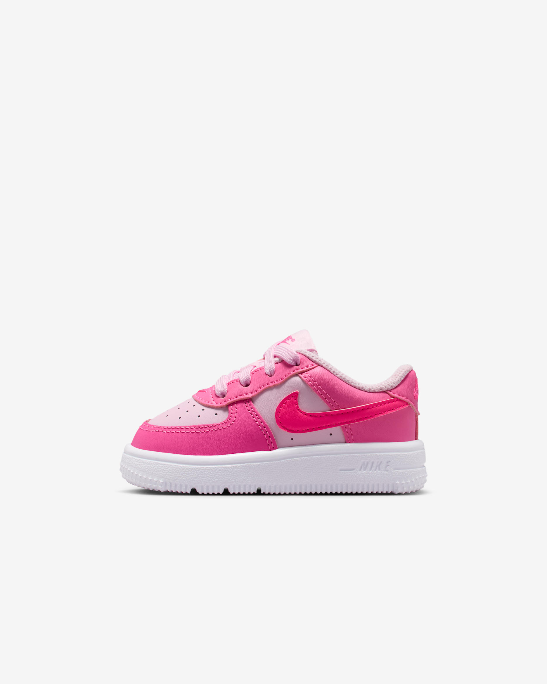 Tenis para bebé e infantil Nike Force 1 Low - Rosa paleta/Espuma rosa/Blanco/Hiperrosa