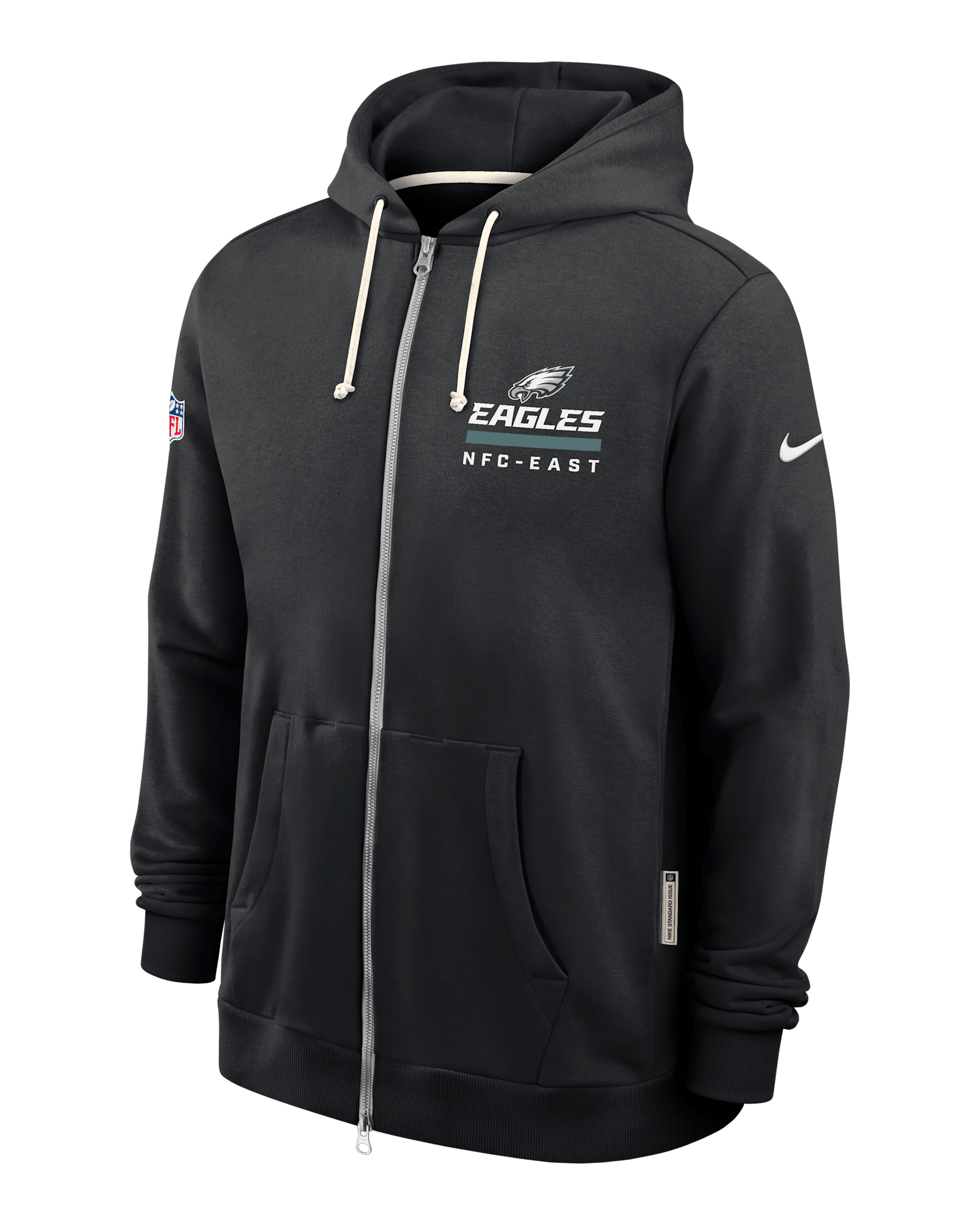 Philadelphia Eagles Utility Player Sideline Men's Nike Dri-FIT NFL Full-Zip Hoodie - Black