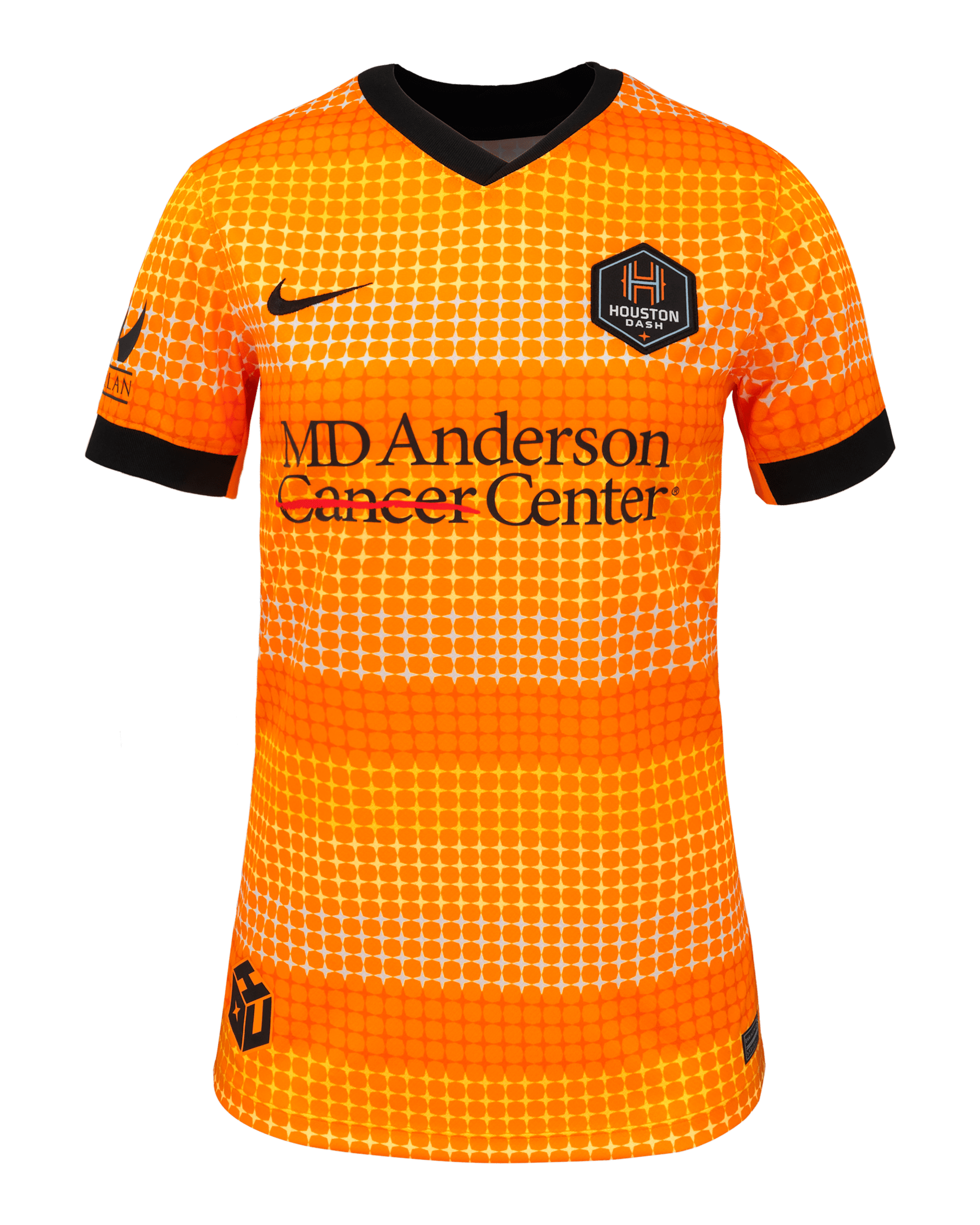 Houston Dash 2025 Stadium Home Women's Nike Dri-FIT NWSL Replica Jersey - Vivid Orange/Black