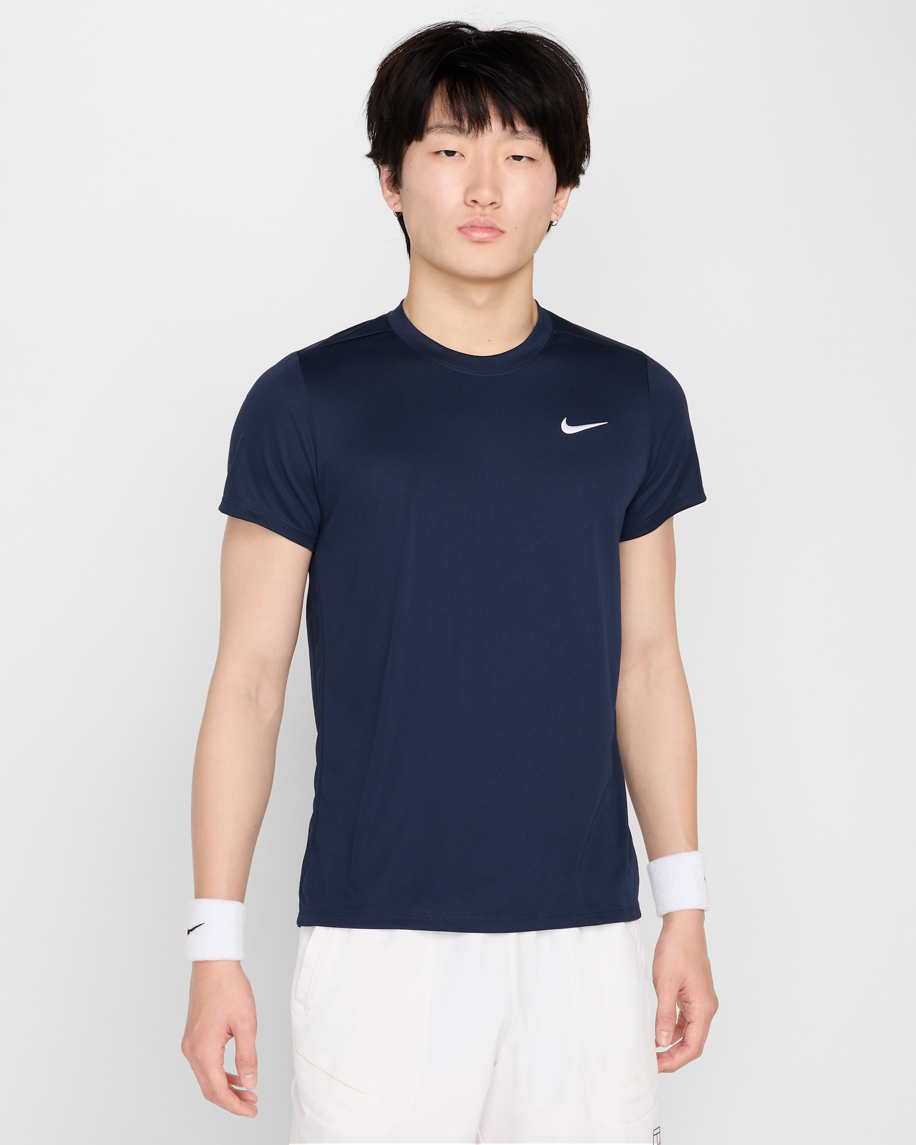Playera de tenis Dri-FIT para hombre NikeCourt Victory - Obsidiana/Blanco