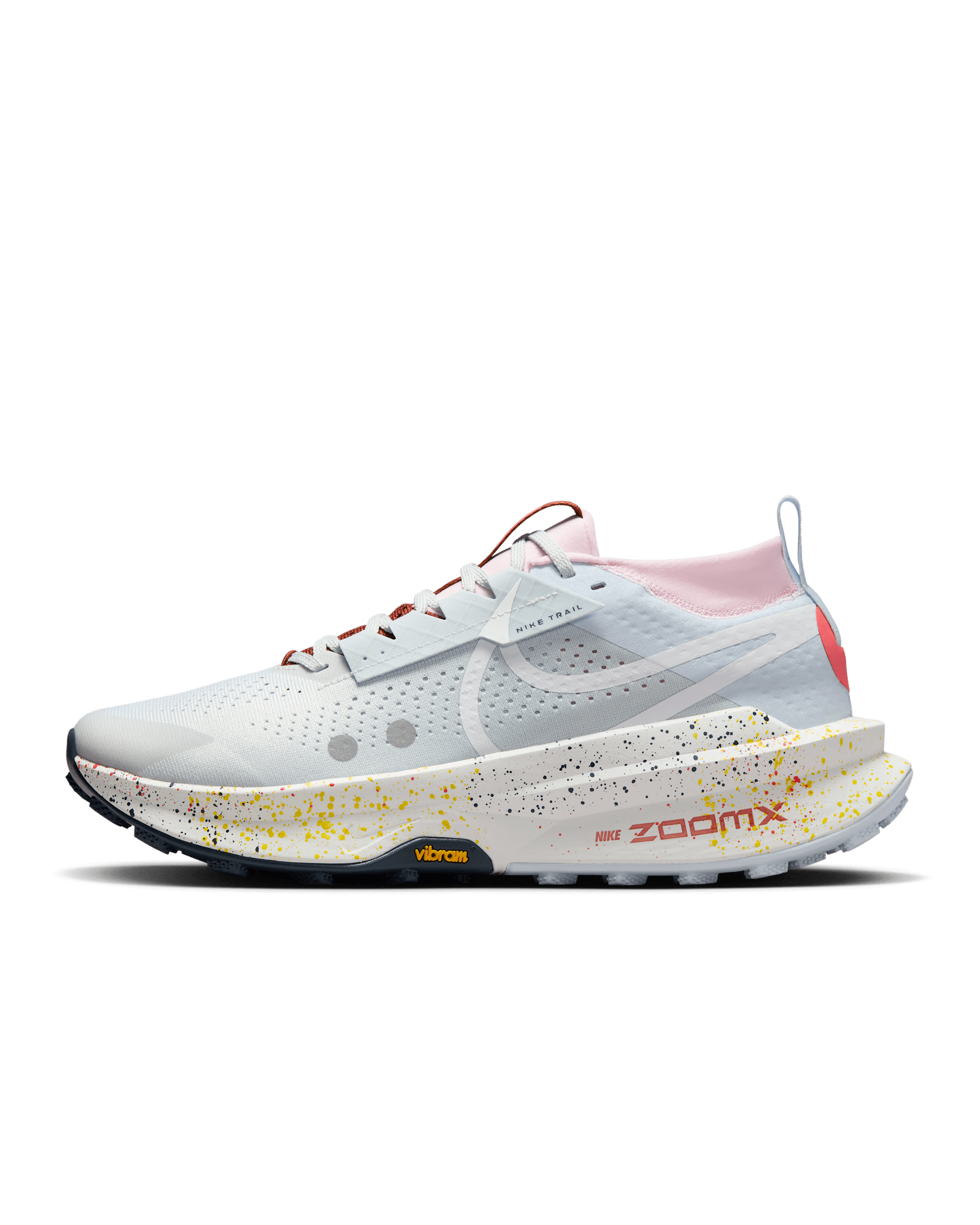 Nike Zegama 2 Men's Trail Running Shoes - Pure Platinum/Football Grey/Pink Foam/White