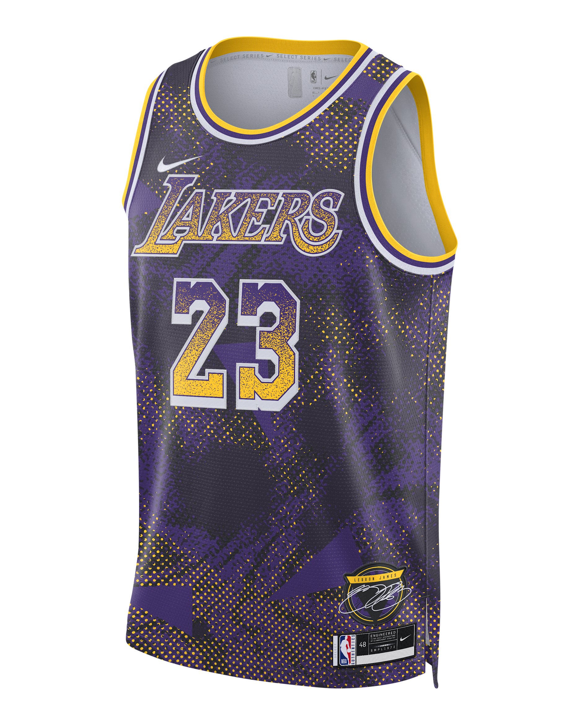 LeBron James Los Angeles Lakers 2025/26 Select Series Men's Nike Dri-FIT NBA Swingman Jersey - Field Purple/White