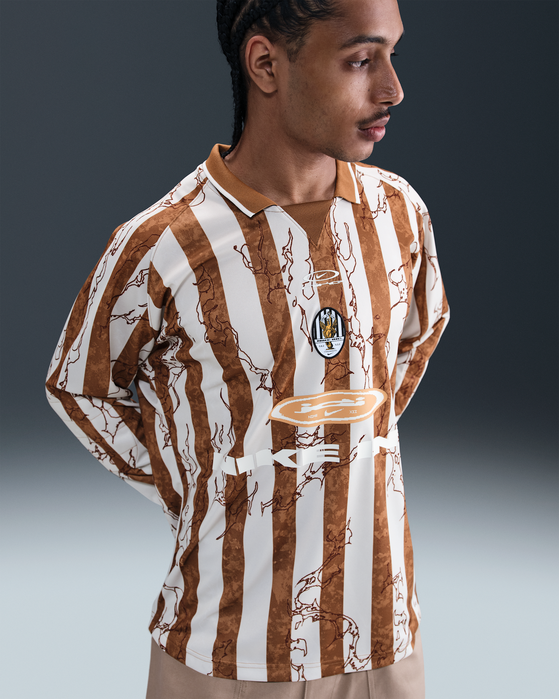 Nike Air Men's Long-Sleeved Jersey - Light British Tan/Phantom/Copper Moon