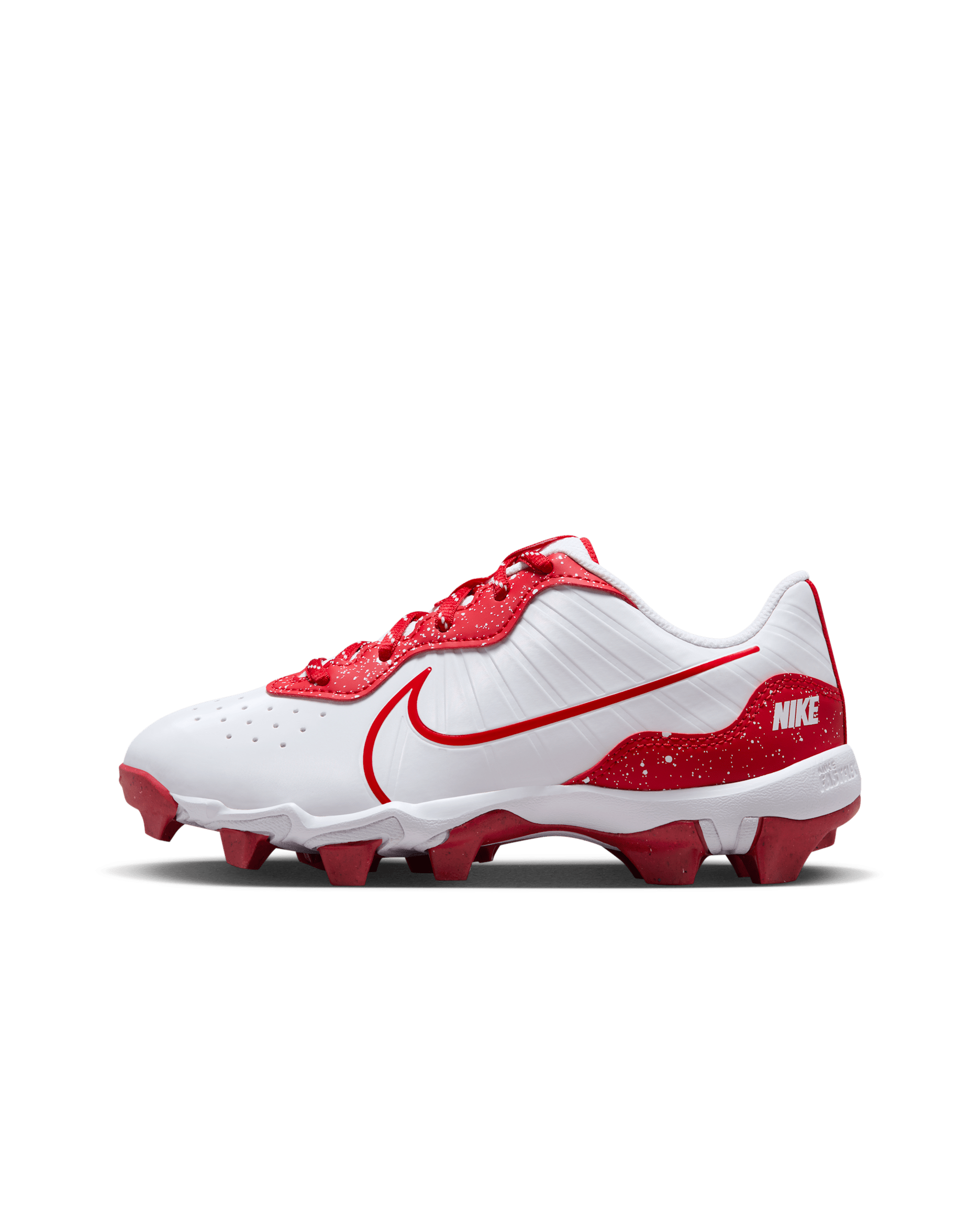 Nike Alpha Huarache 4 Keystone Little/Big Kids' Baseball Cleats - White/University Red
