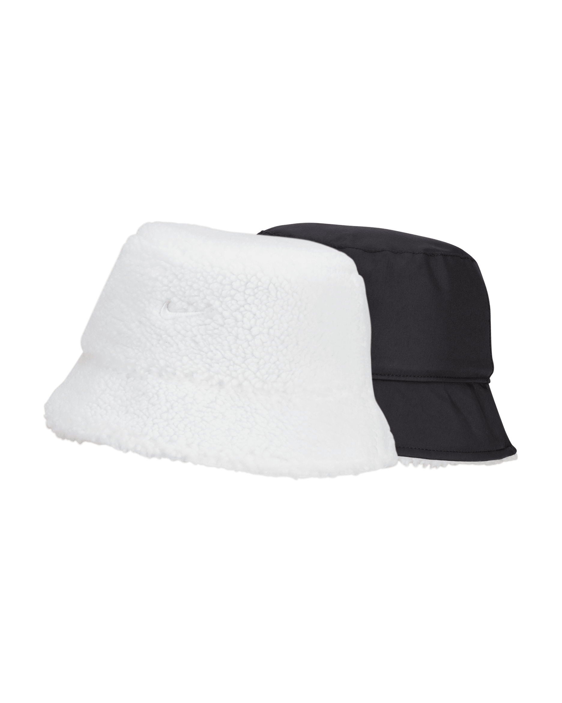 Nike Sportswear Reversible Fleece Bucket Hat - White/Black/Black