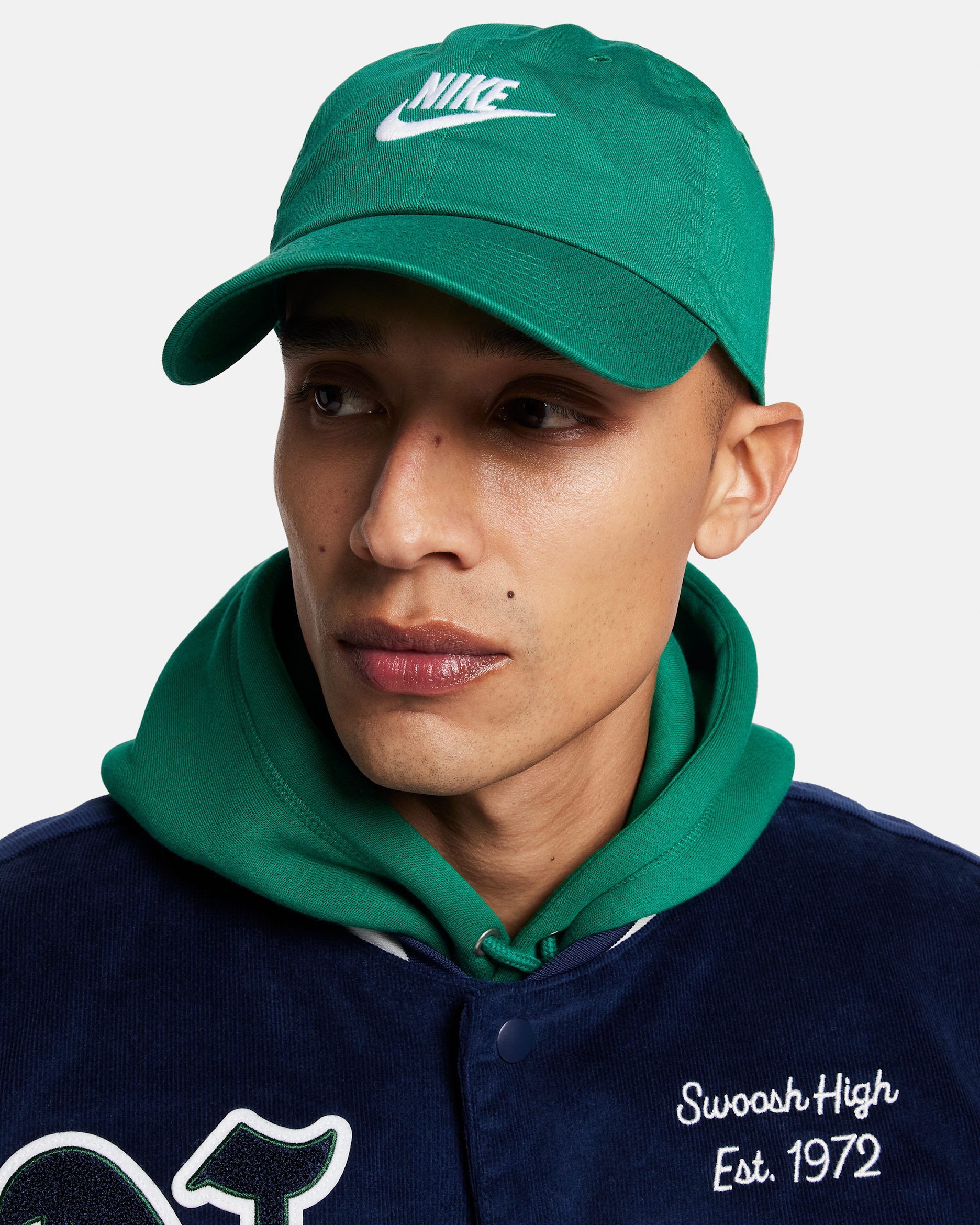 Nike Club Unstructured Futura Wash Cap - Malachite/White