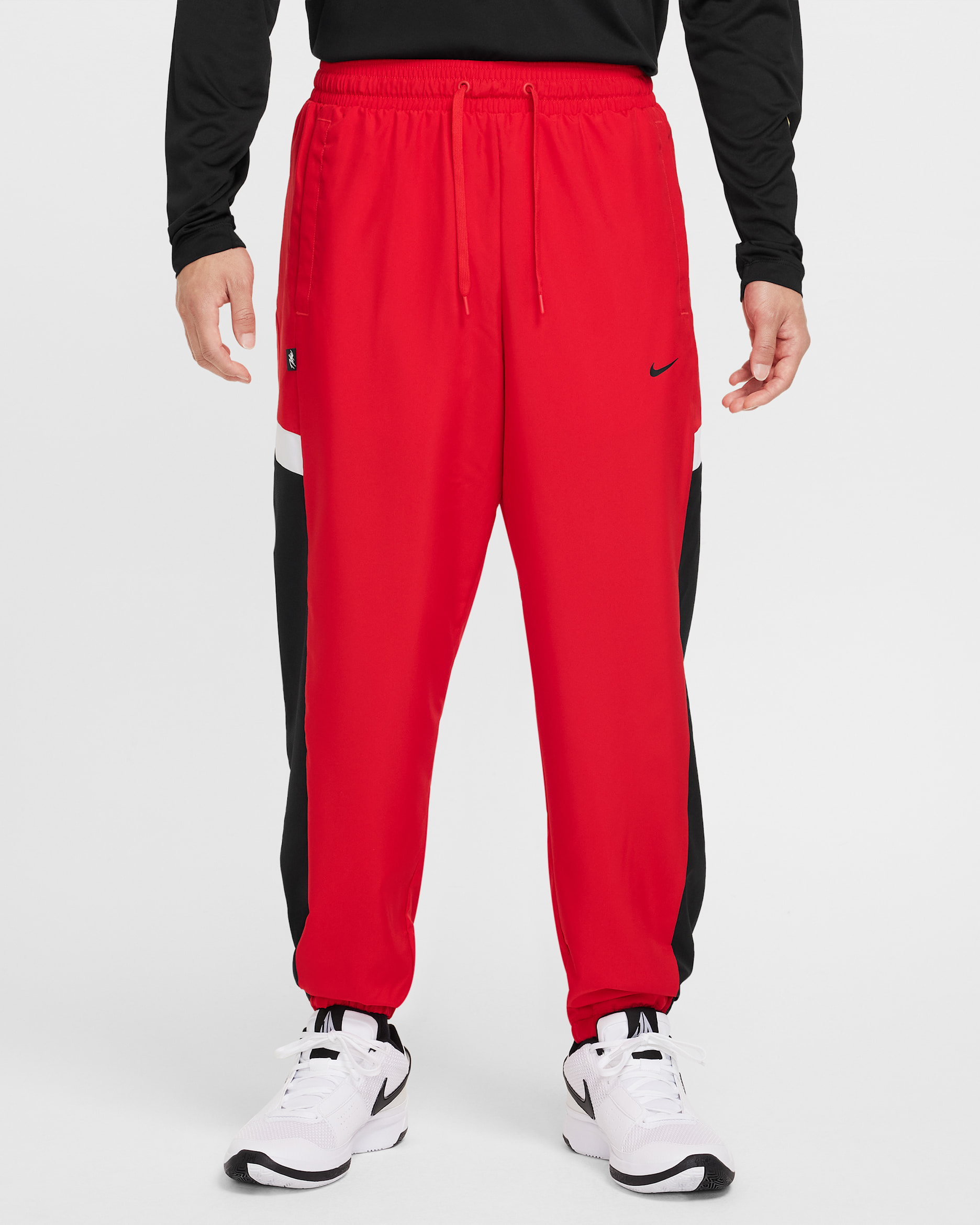 Nike Icon Men's Woven Basketball Pants - University Red/Black/White/Black
