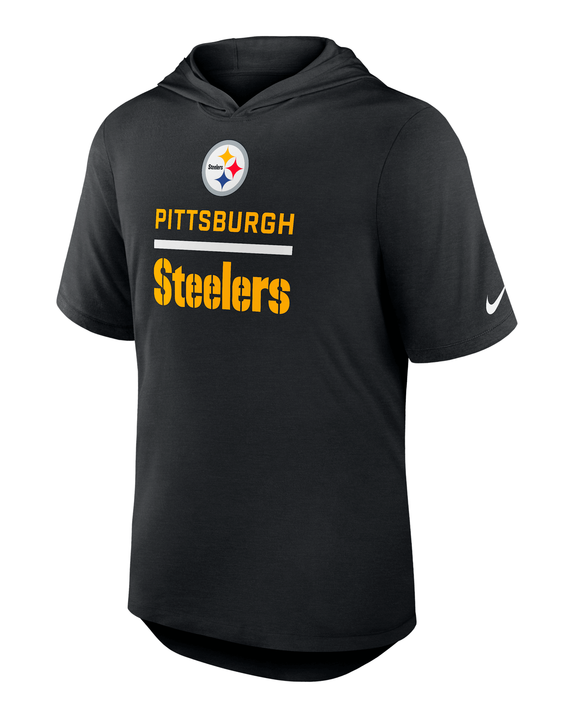 Pittsburgh Steelers Men's Nike Dri-FIT NFL Hooded T-Shirt - Black