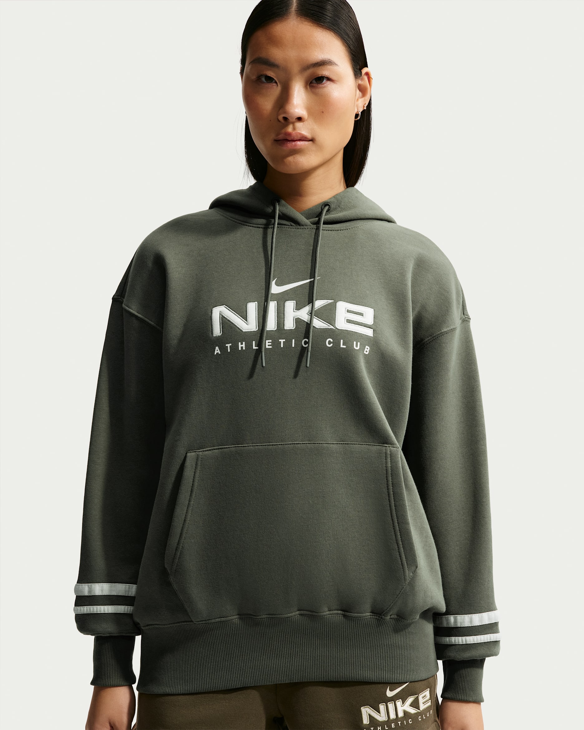 Nike Sportswear Phoenix Fleece Sudadera con capucha y ajuste oversize - Mujer - Cargo Khaki