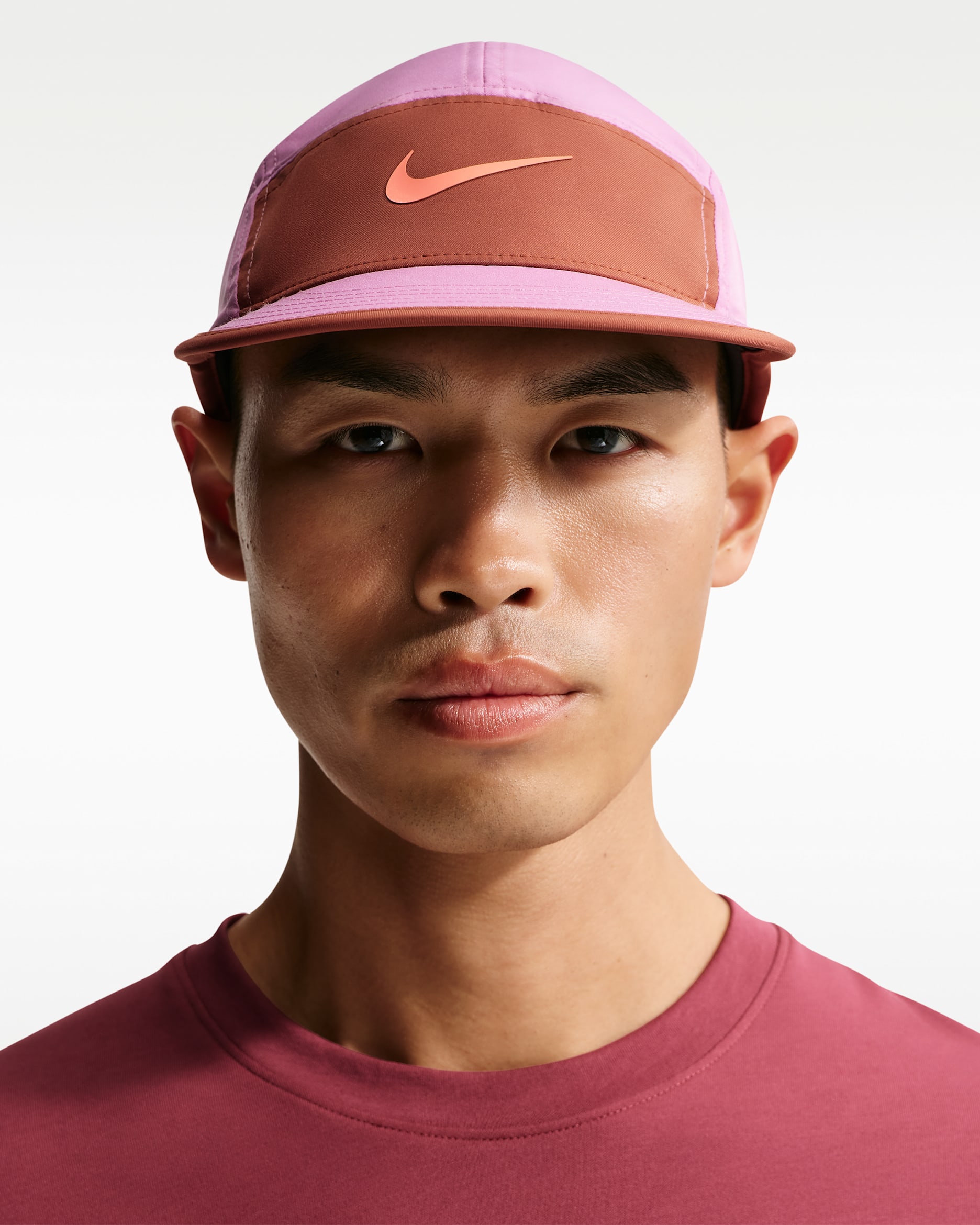 Cappello morbido con Swoosh Nike Fly Dri-FIT - Light Magenta/Dusty Peach/Antracite/Orange Frost