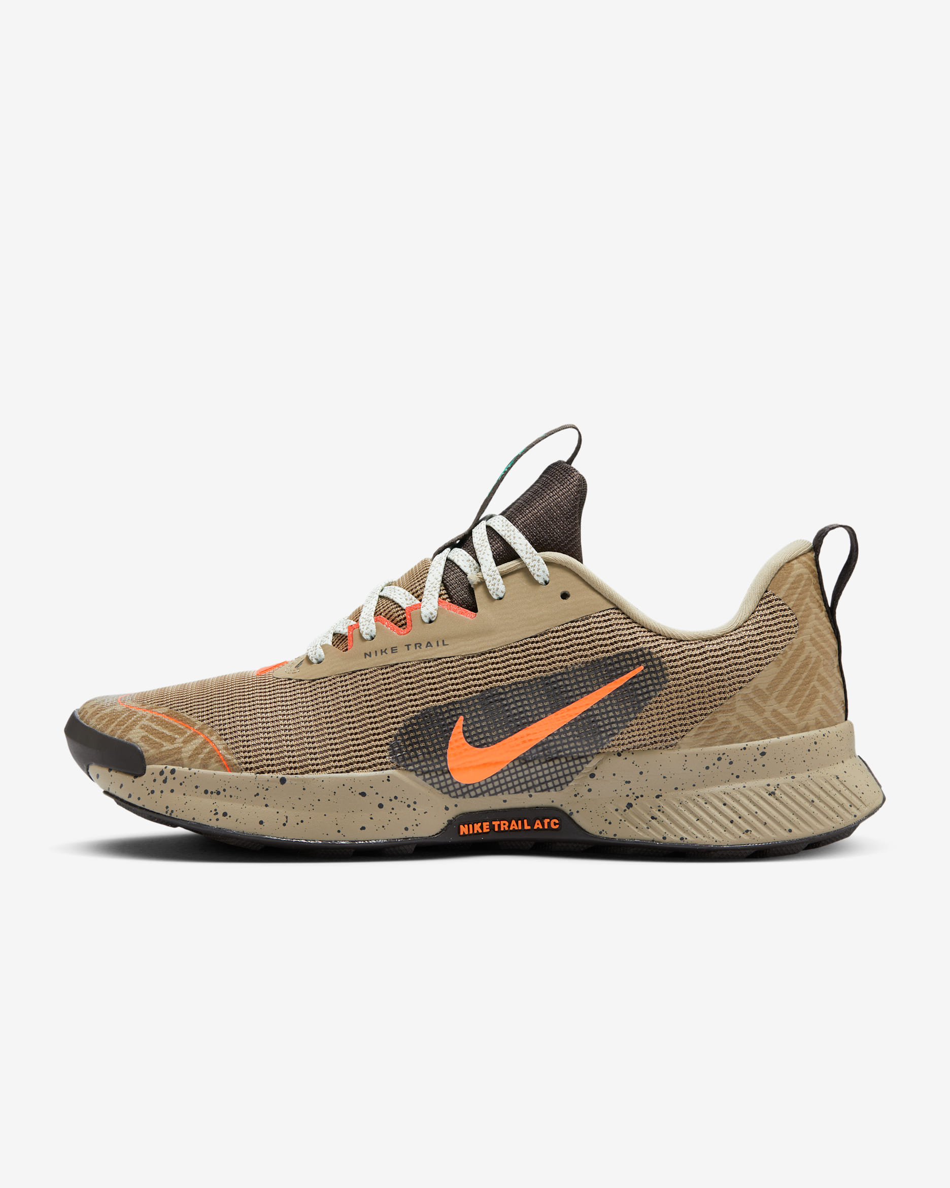 Nike Juniper Trail 3 Men's Trail-Running Shoes - Khaki/Velvet Brown/Vintage Coral/Hyper Crimson