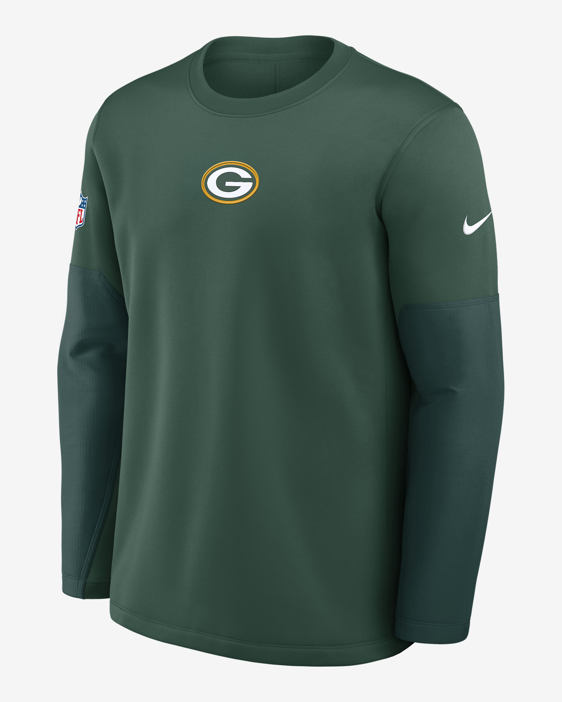 Playera de manga larga Nike Therma-FIT de la NFL para hombre Green Bay Packers Scripted To Win Sideline Coach - Verde