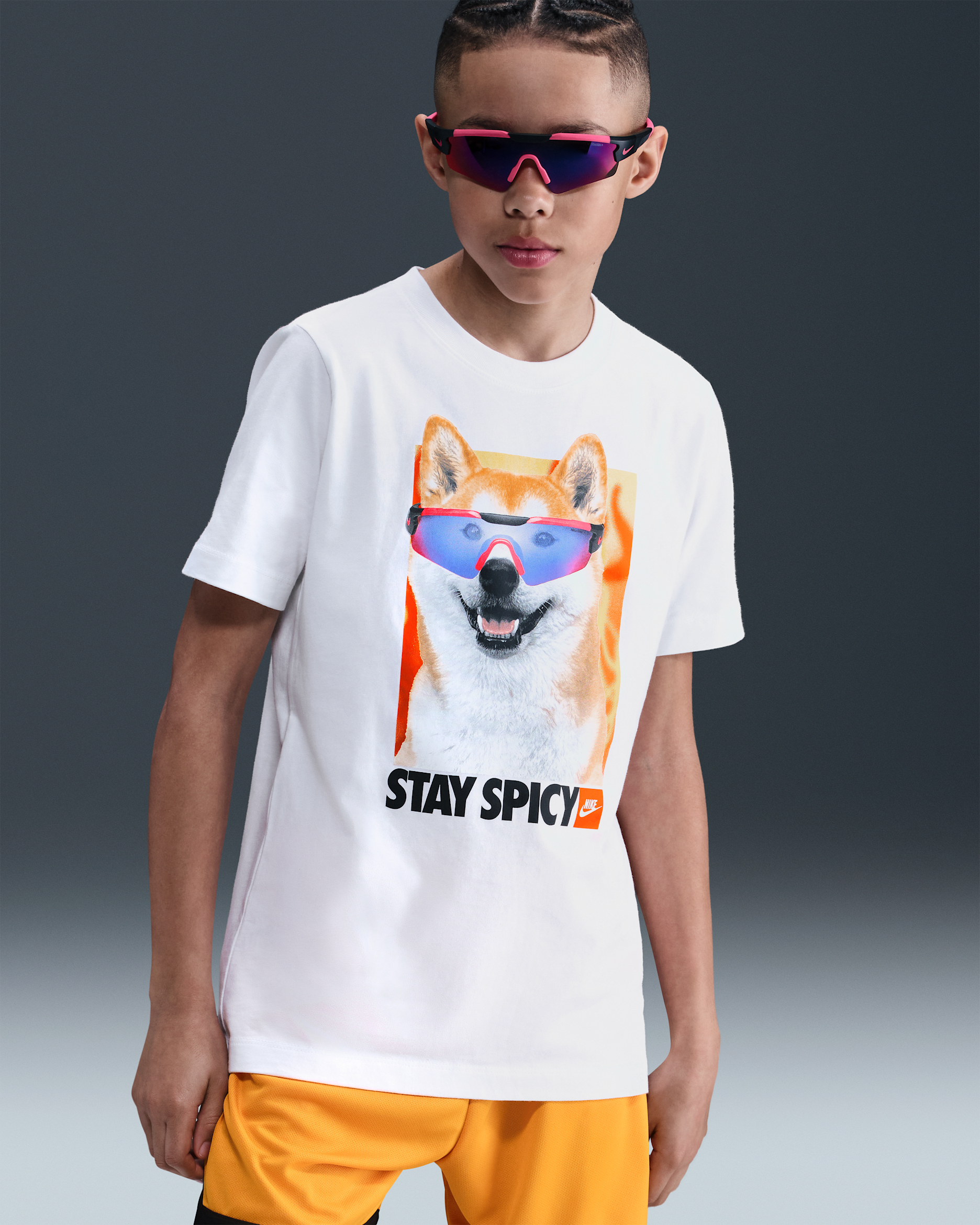 나이키 스포츠웨어 주니어 티셔츠 - 화이트