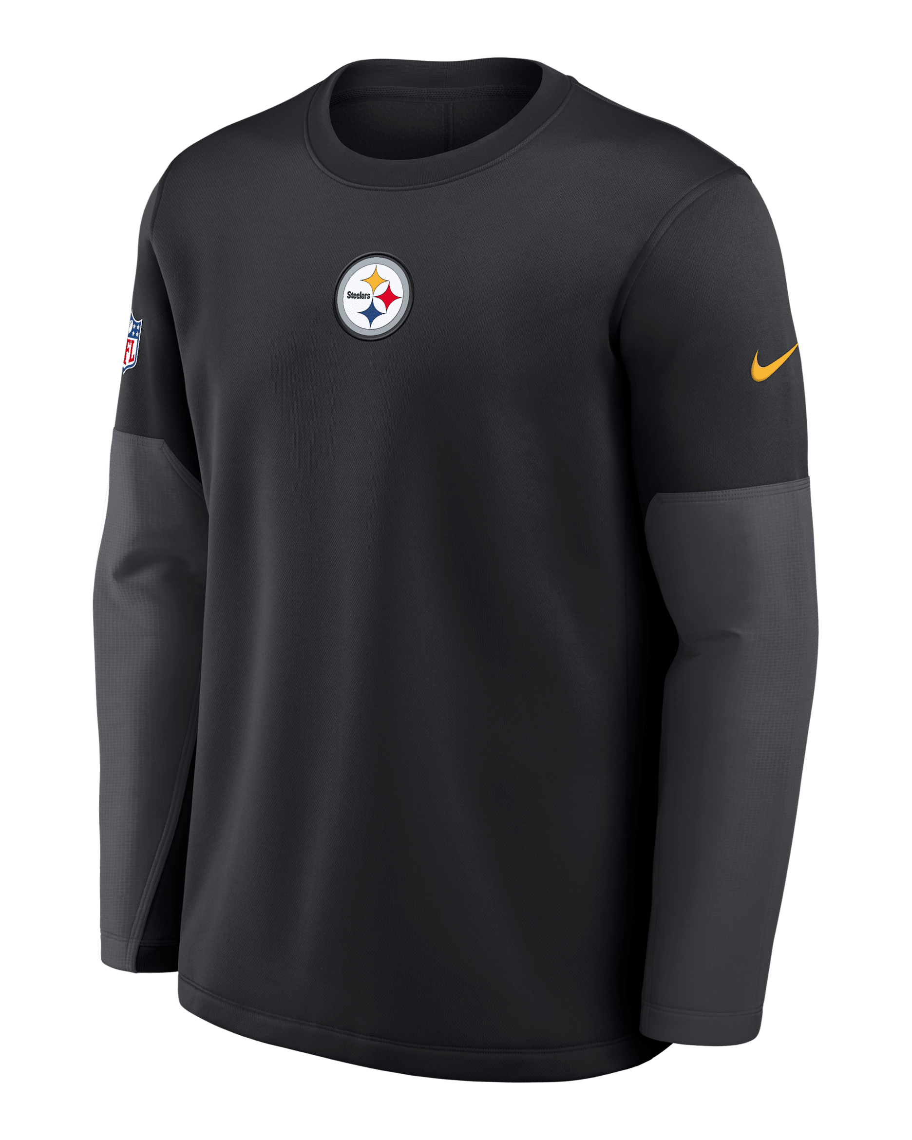 Pittsburgh Steelers Scripted To Win Sideline Coach Men's Nike Therma-FIT NFL Long-Sleeve T-Shirt - Black
