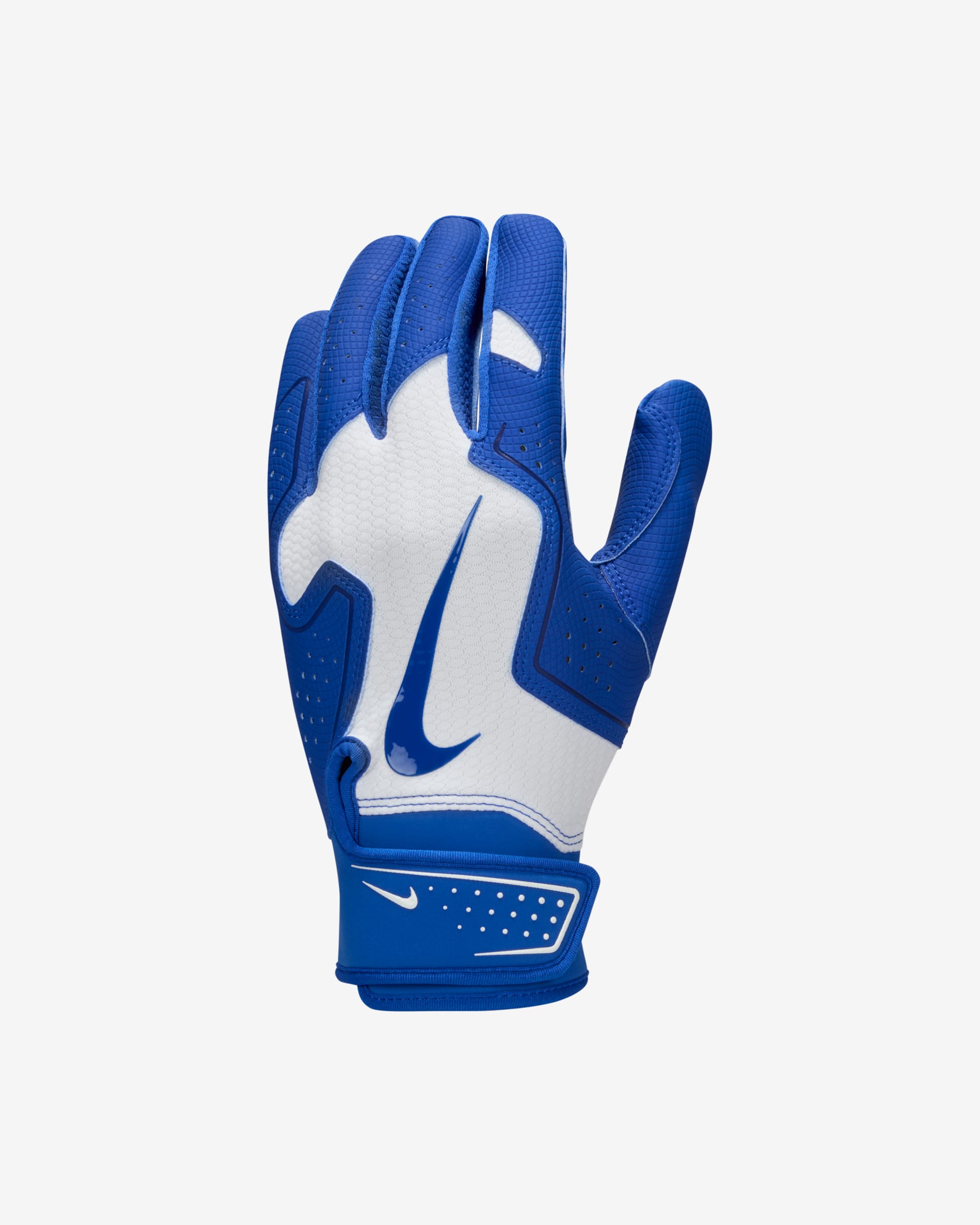 Nike Alpha 2.0 Baseball Batting Gloves - White/Game Royal/Game Royal