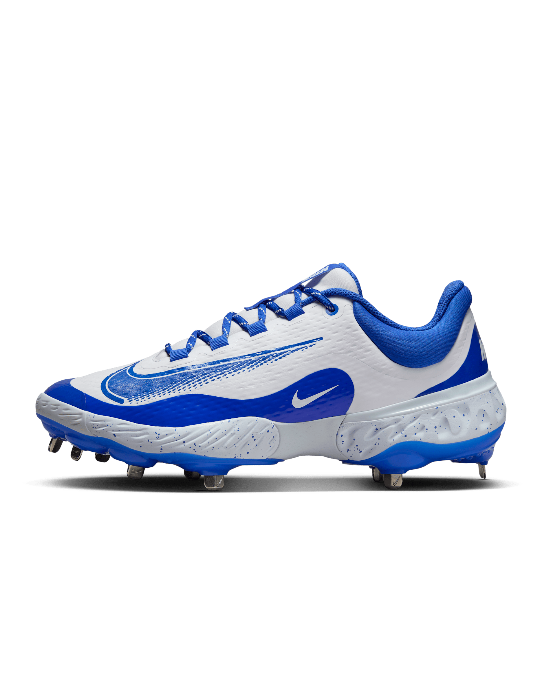 Nike Alpha Huarache Elite 4 Low Men's Baseball Cleats - White/Hyper Royal