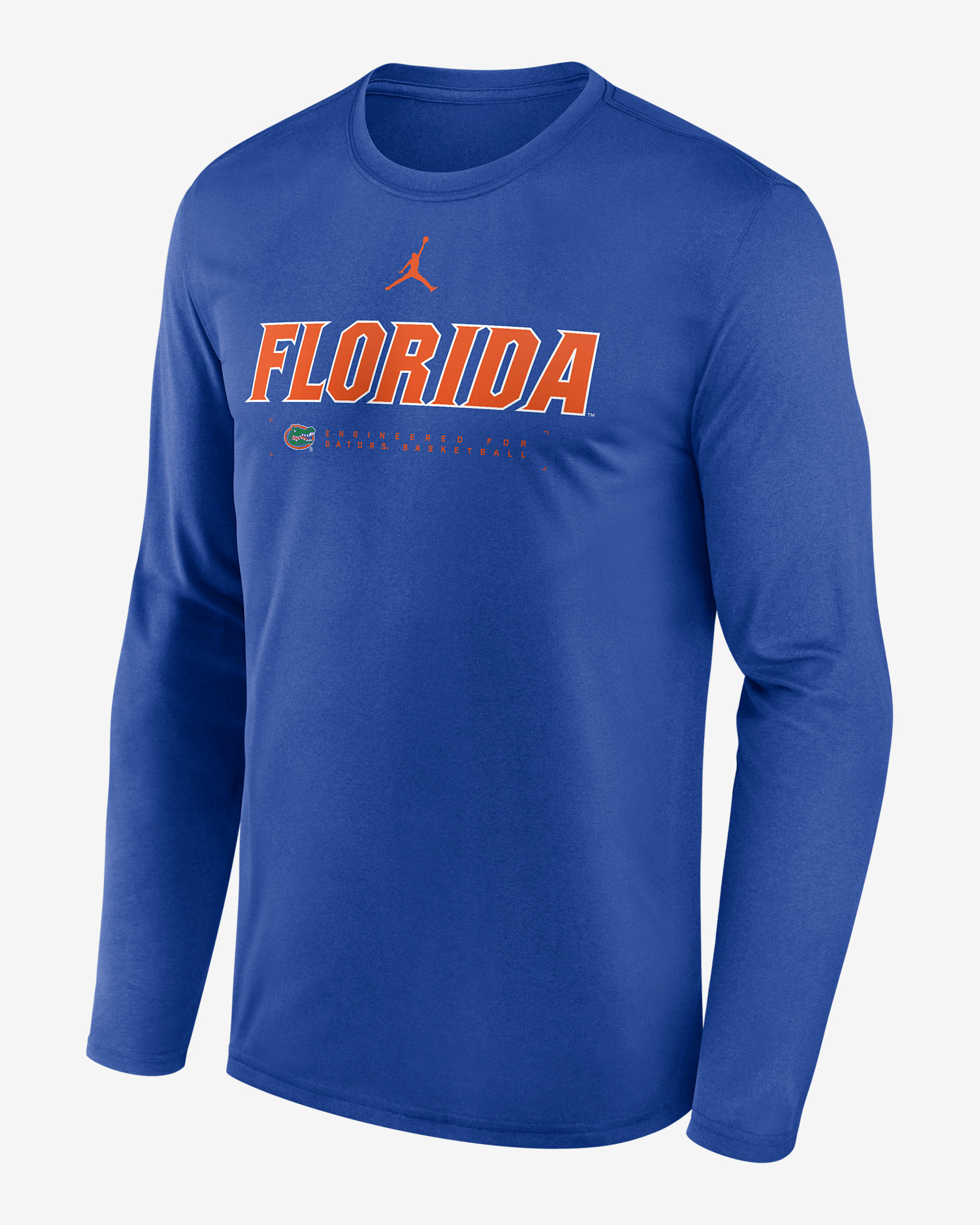 Florida Courtside Basketball Shootaround Legend Men's Jordan Brand Dri-FIT College Long-Sleeve T-Shirt - Royal