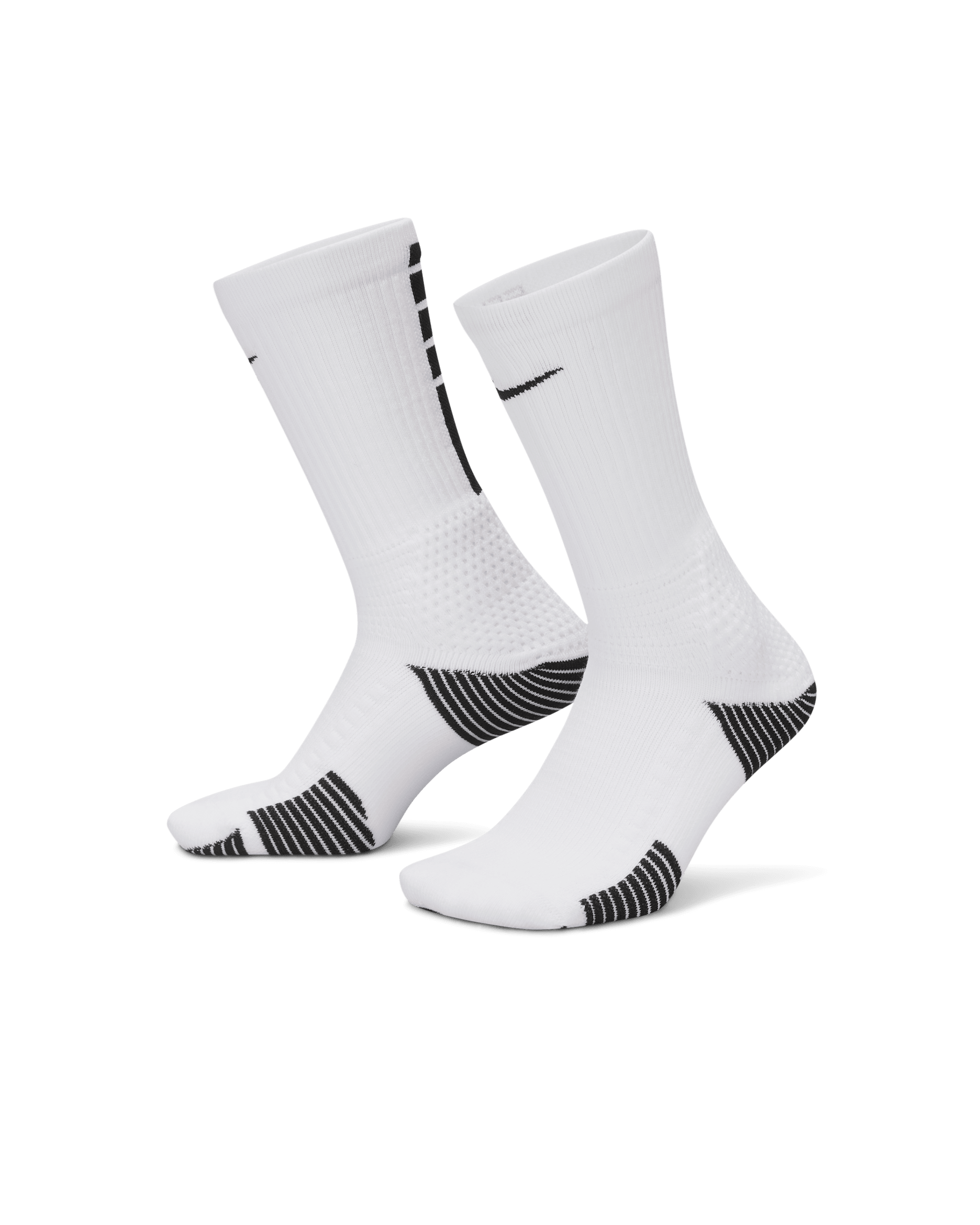 Nike Elite 2.0 Cushioned Crew Socks (1 Pair) - White/Black/Black