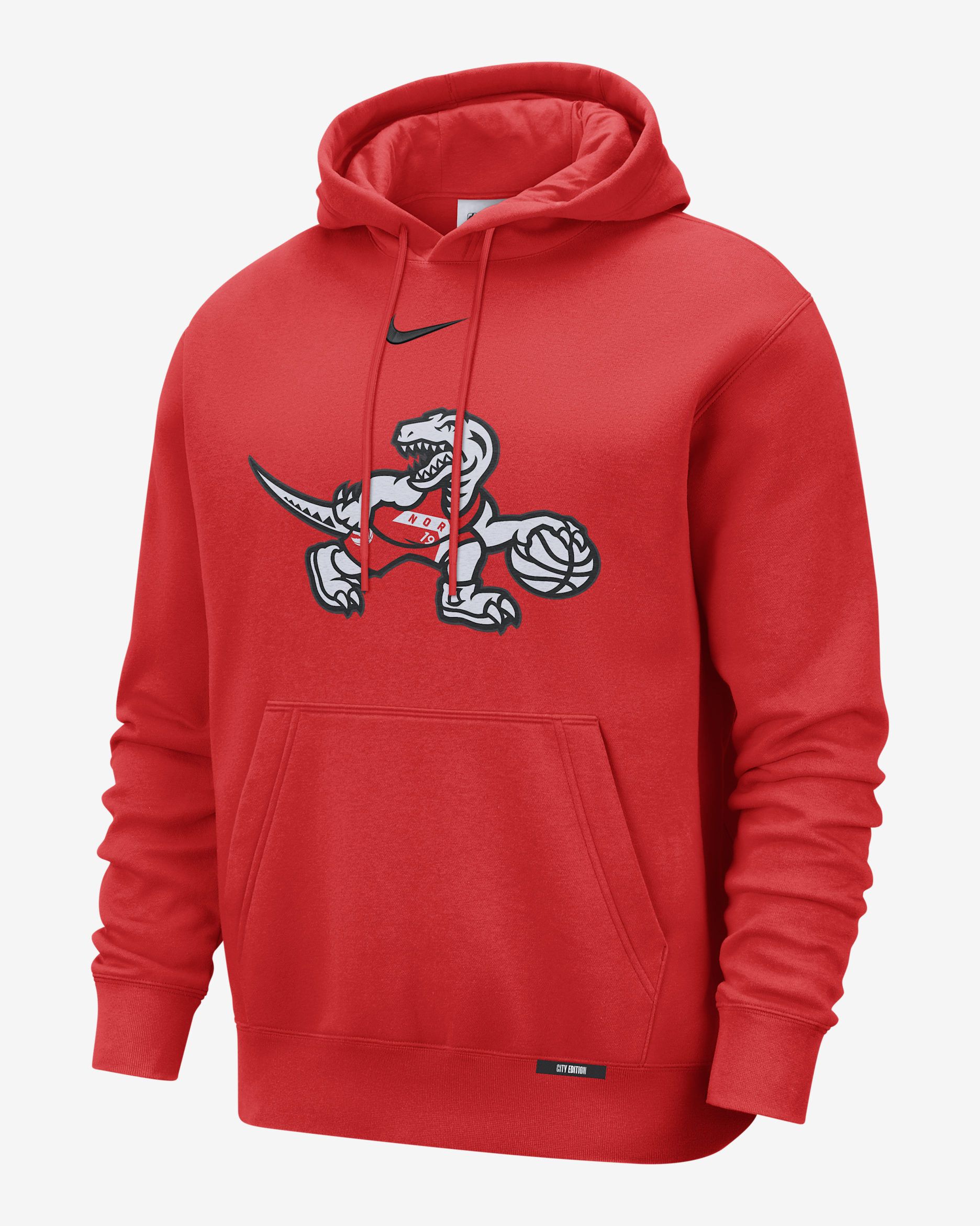 Toronto Raptors City Edition Men's Nike Club Hoodie - Chile Red