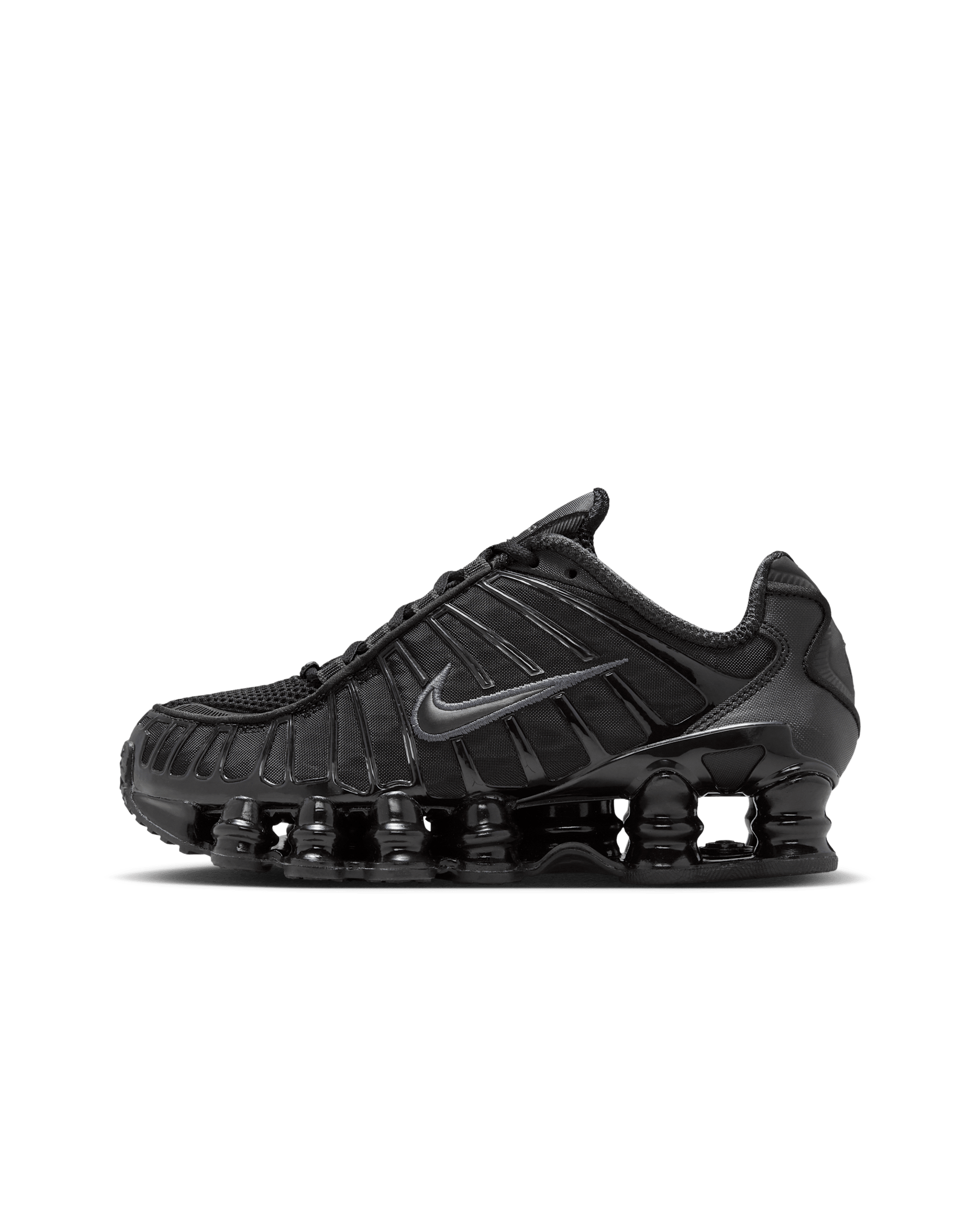 Nike Shox TL Big Kids' Shoes - Black/Metallic Hematite/Max Orange/Black