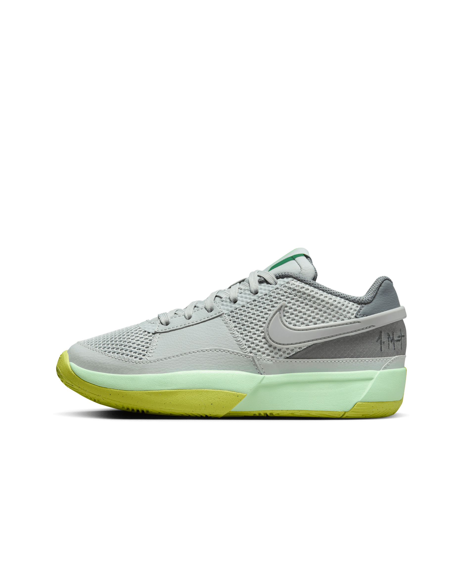 รองเท้าบาสเก็ตบอลเด็กโต Ja 1 "Flash" - Light Silver/Cyber/Cool Grey/Granite