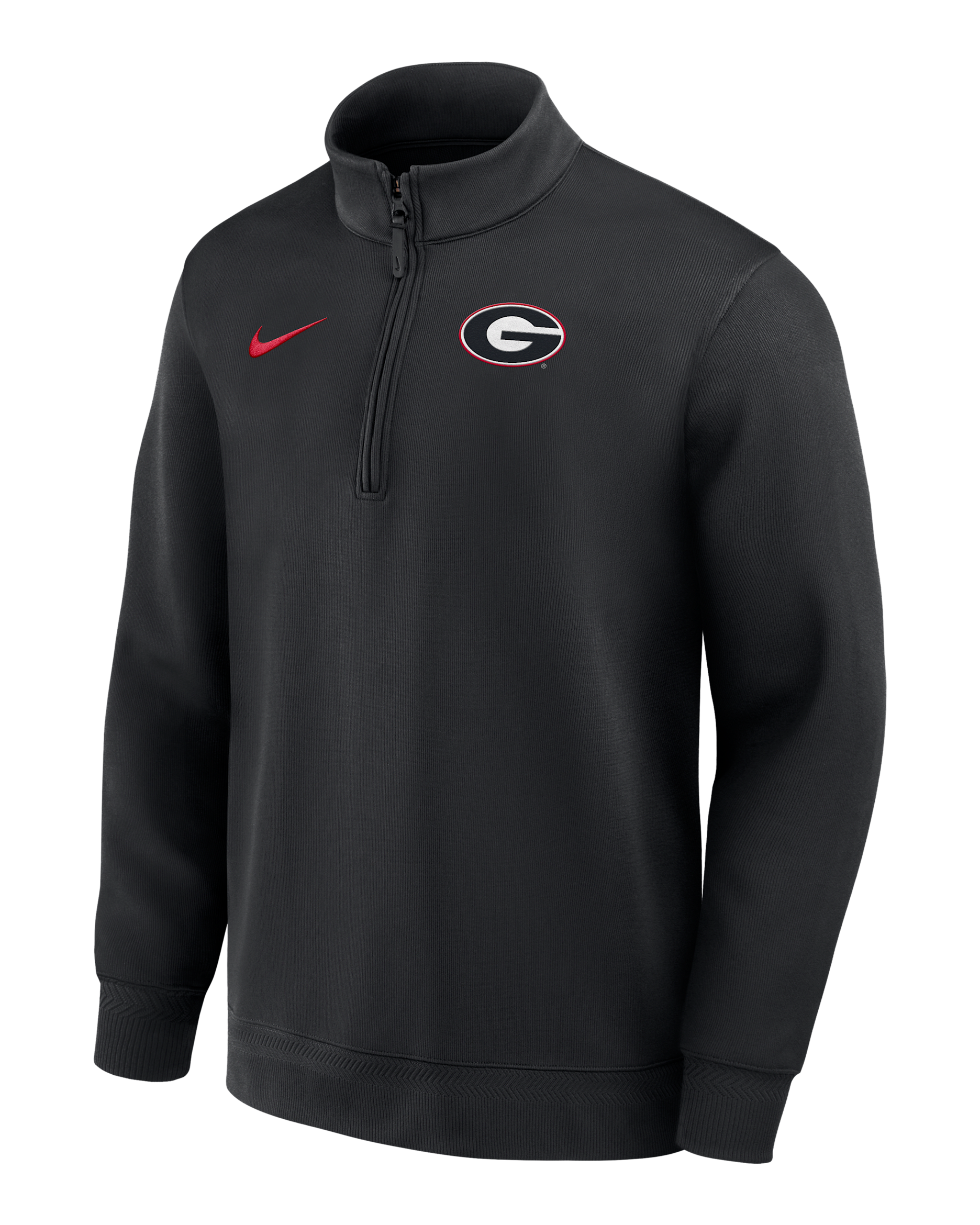 Georgia Coaches Men's Nike Dri-FIT College Long-Sleeve 1/2-Zip Top - Black