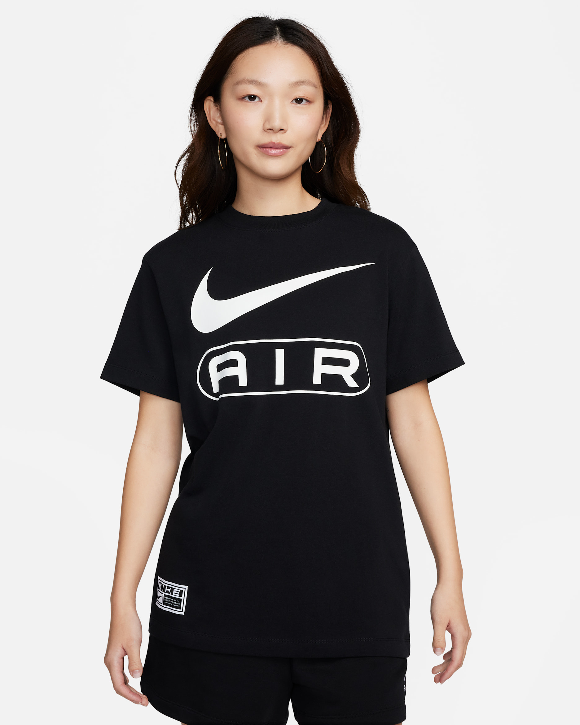 เสื้อยืดผู้หญิง Nike Air - ดำ/ขาว