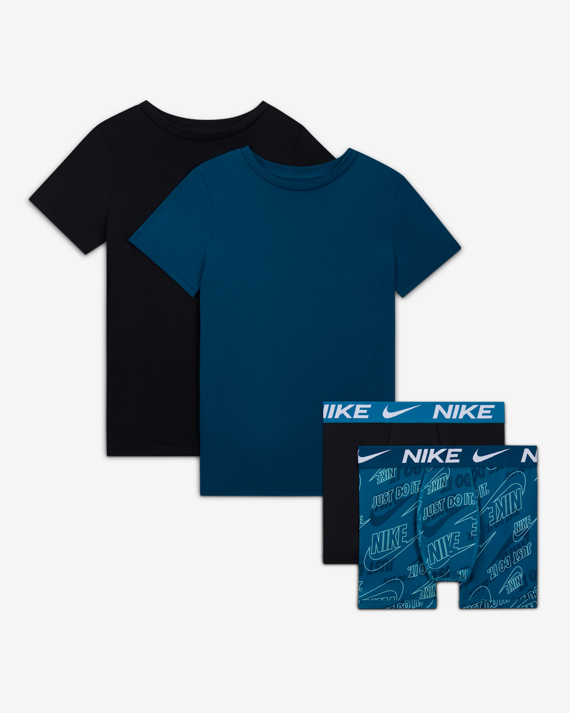 Nike Big Kids' Boxer Briefs and Undershirts 4-Piece Set - White