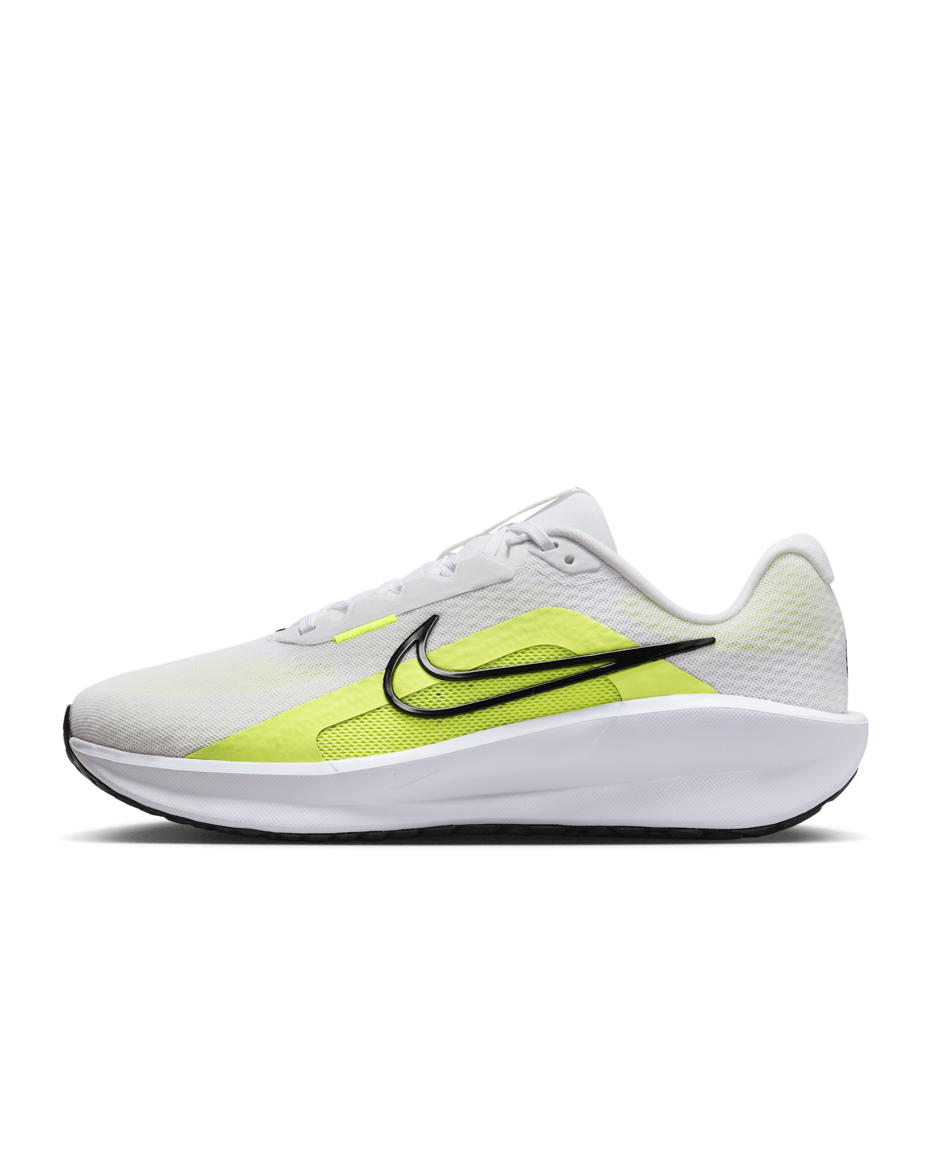 Nike Downshifter 13 Men's Road Running Shoes (Extra Wide) - White/Light Lemon Twist/Volt/Black