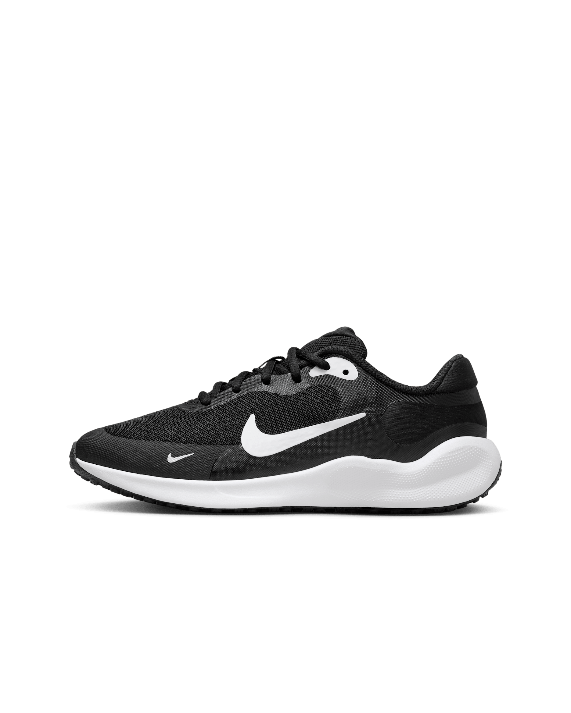 Nike Revolution 7 Big Kids' Road Running Shoes - Black/White/White