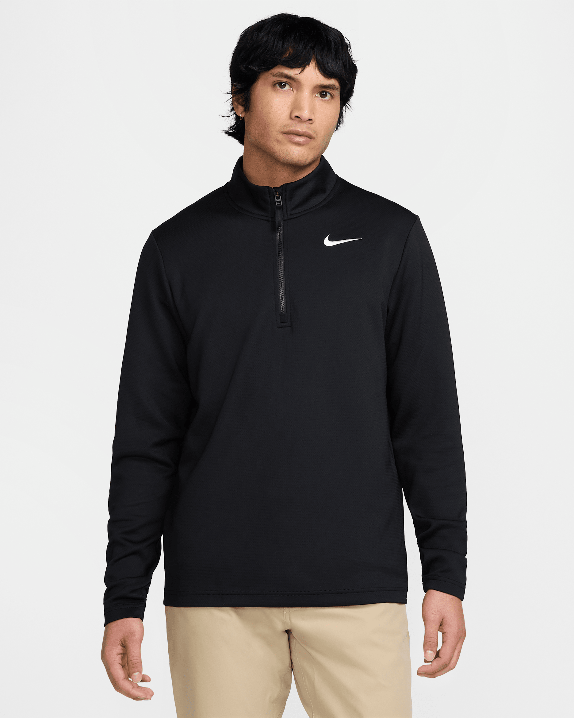 Nike Victory Men's Dri-FIT 1/2-Zip Golf Top - Black/Black/White