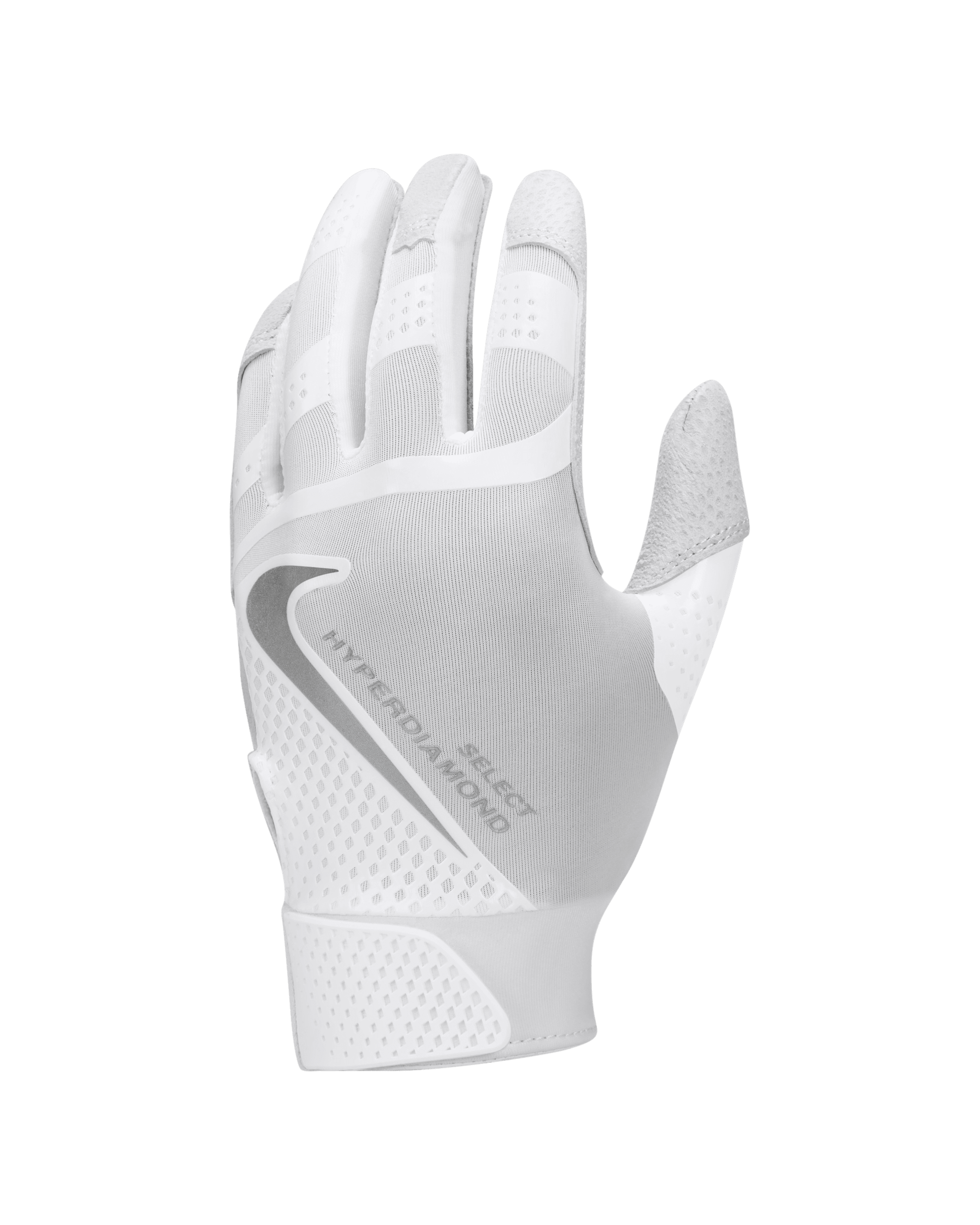 Nike Hyperdiamond Select Softball Batting Gloves - White