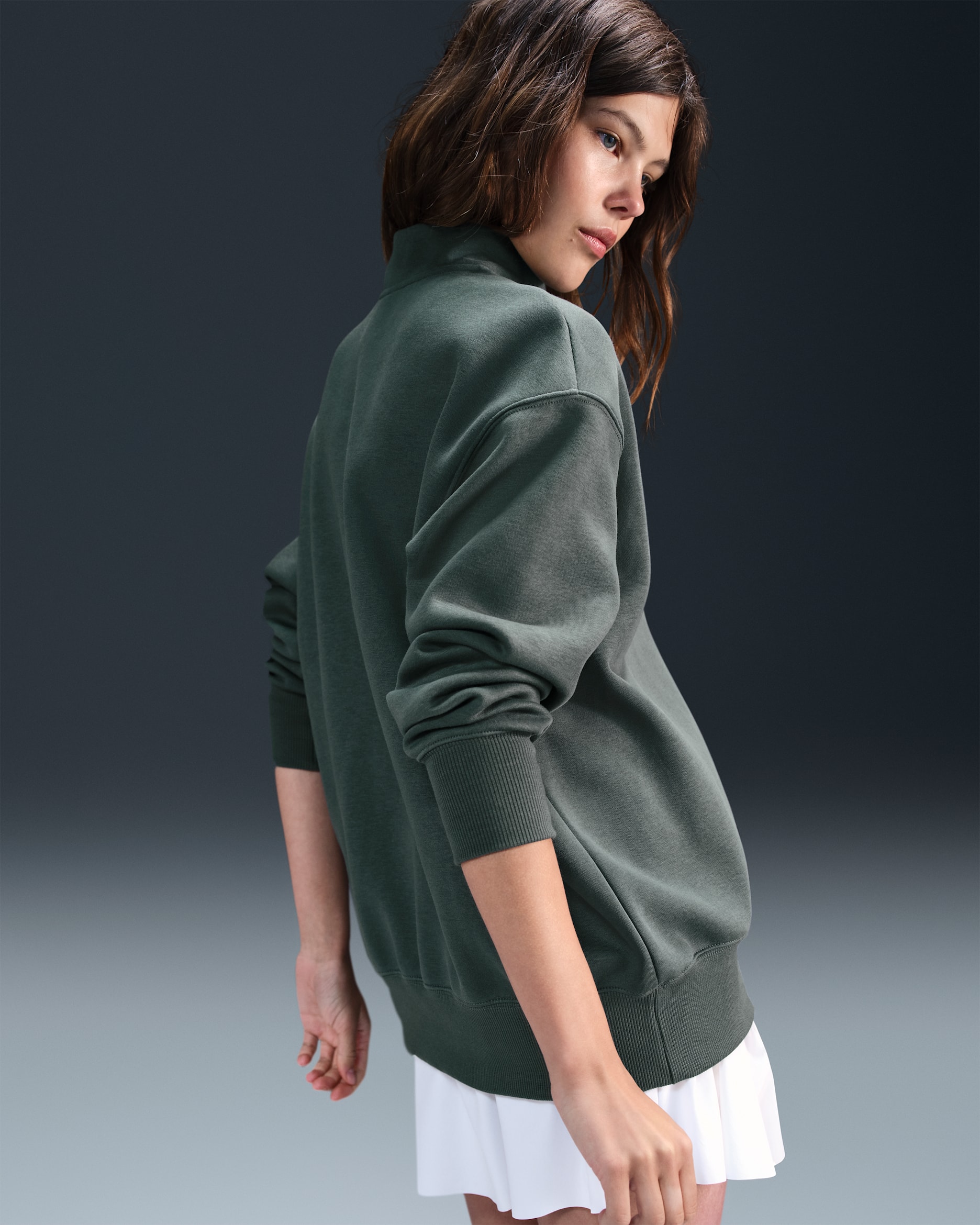 Nike Sportswear Phoenix Fleece Women's Oversized 1/4-Zip Logo Top