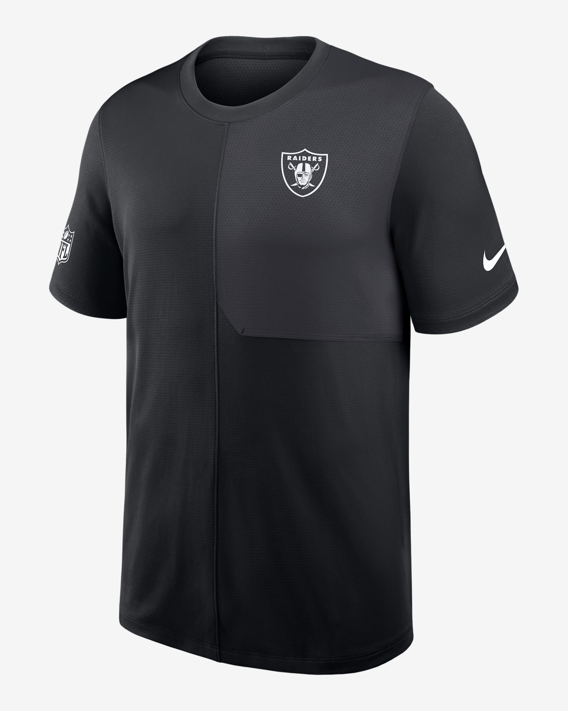 Playera Nike Dri-FIT de la NFL para hombre Las Vegas Raiders Sideline Coach - Negro