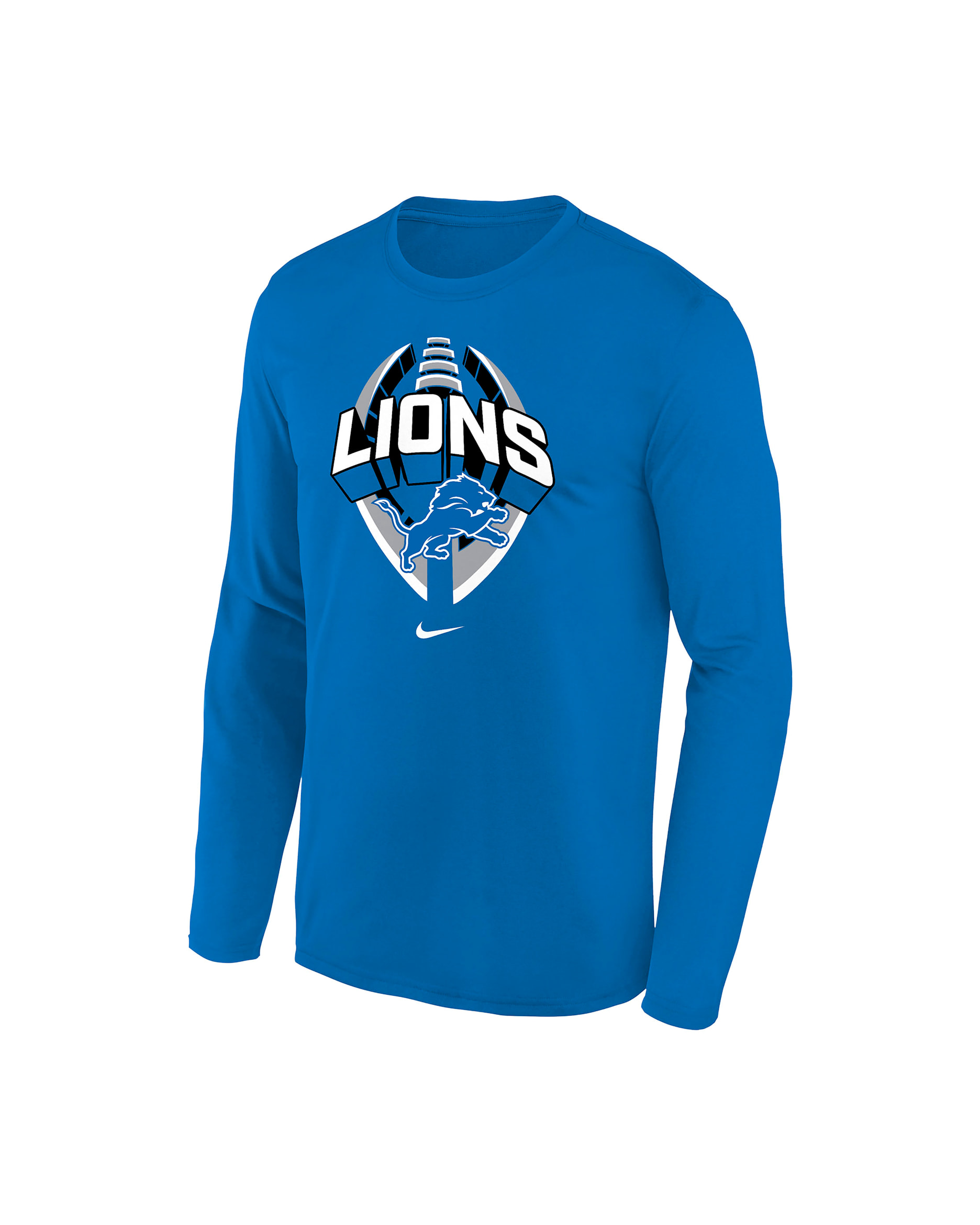 Detroit Lions Legend Icon Big Kids' Nike Dri-FIT NFL Long-Sleeve T-Shirt - Blue