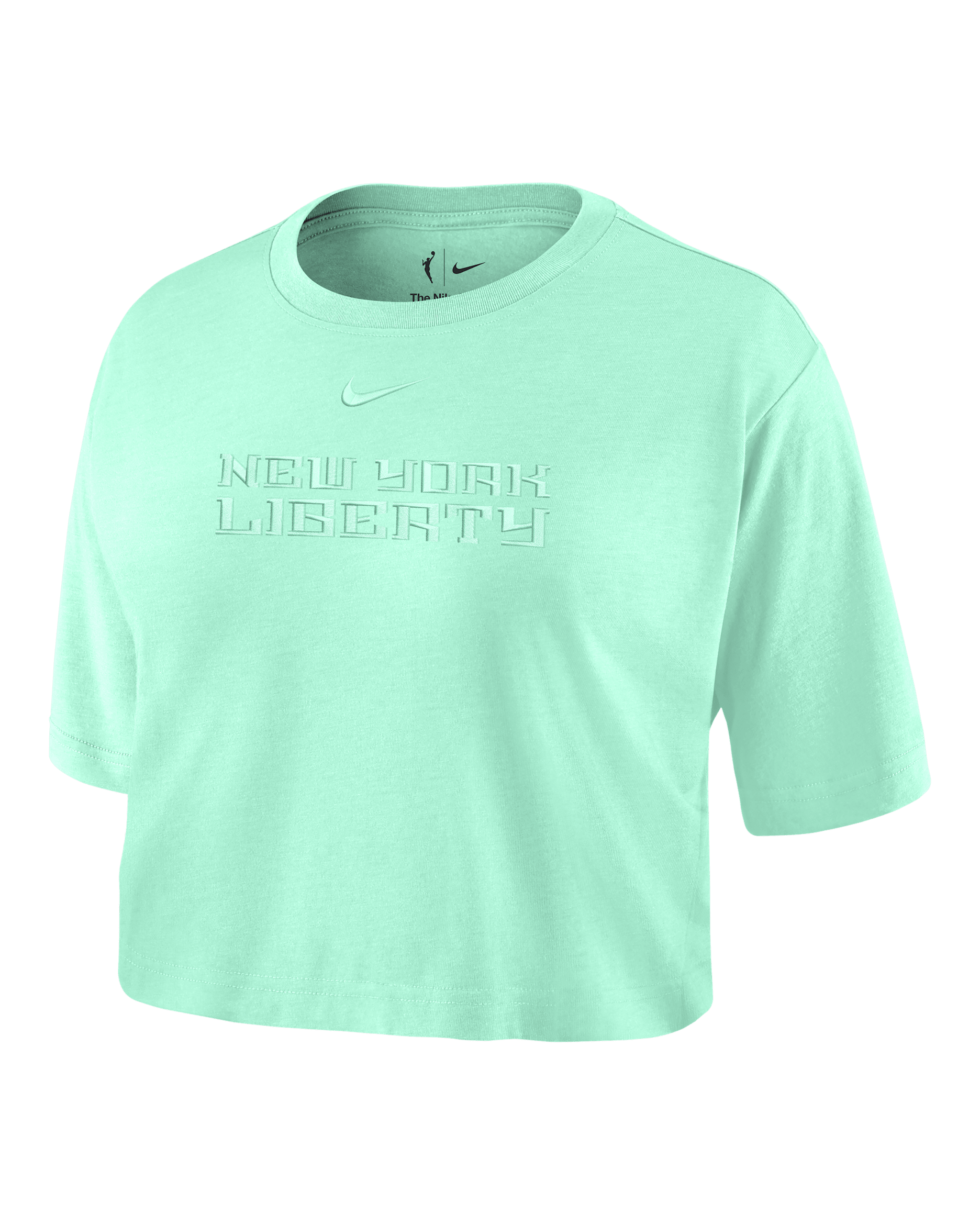 New York Liberty Women's Nike WNBA Cropped T-Shirt - Mint Foam