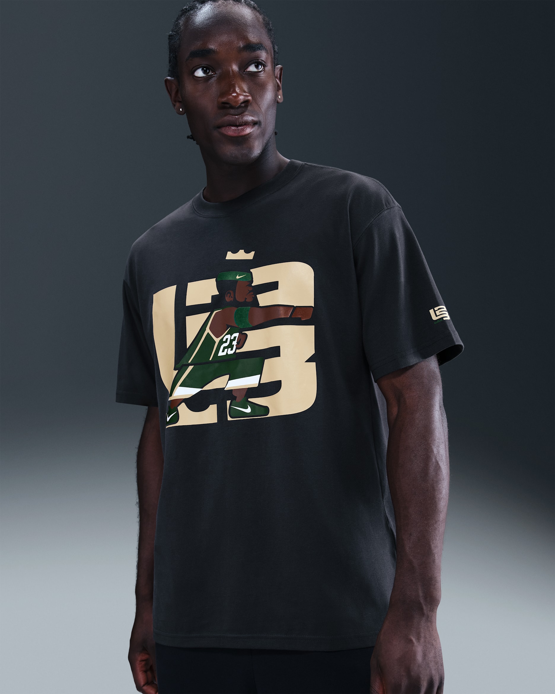 LeBron 'From This Point Forward' Men's Basketball T-Shirt - Off-Noir