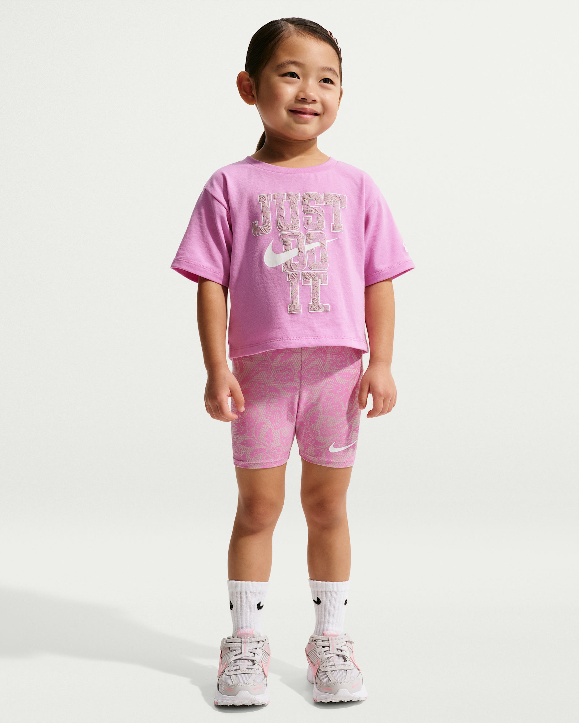 Nike Lace It Up Toddler 2-Piece Bike Shorts Set - Purple