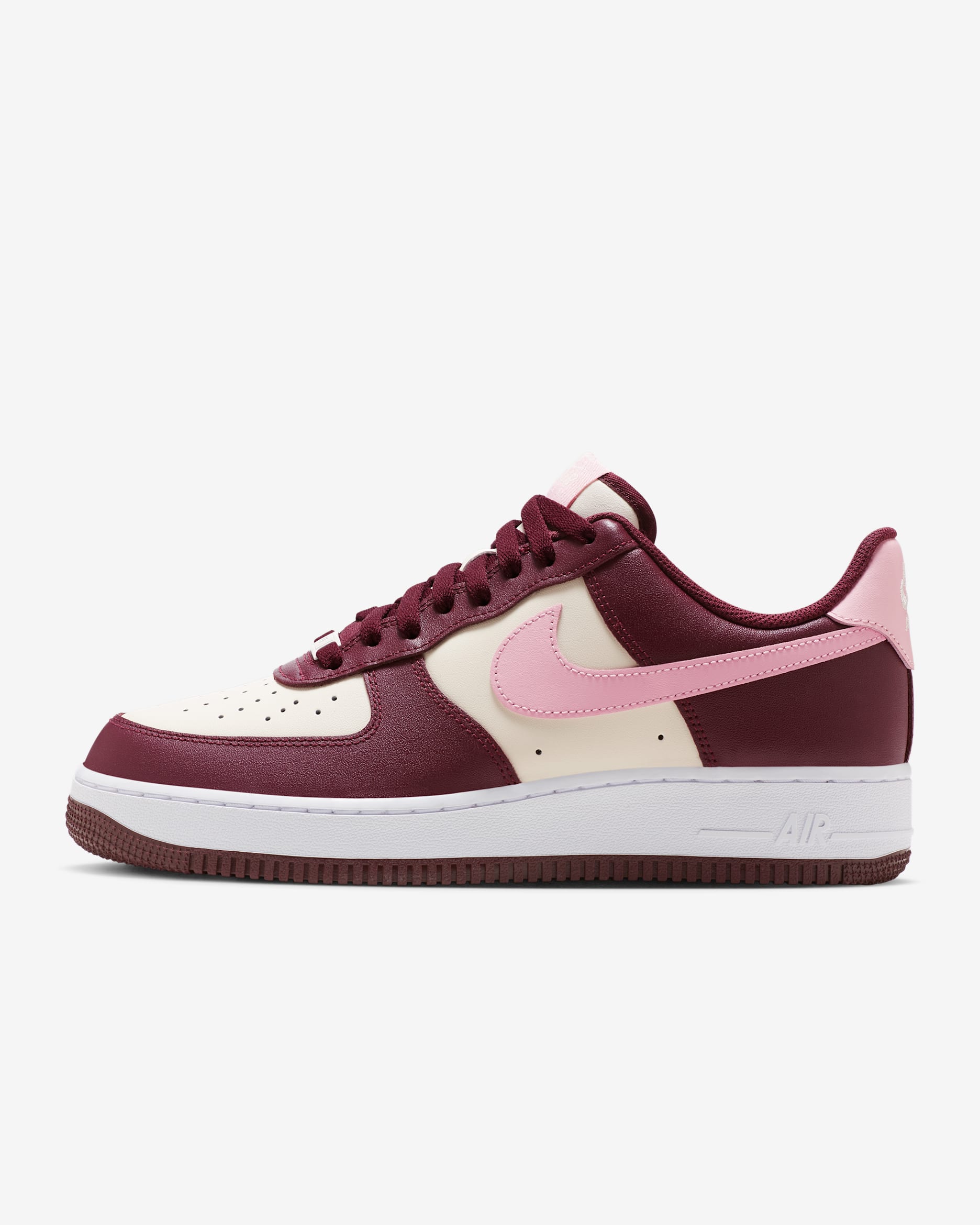 รองเท้าผู้ชาย Nike Air Force 1 '07 - Pale Ivory/ขาว/Night Maroon/Medium Soft Pink